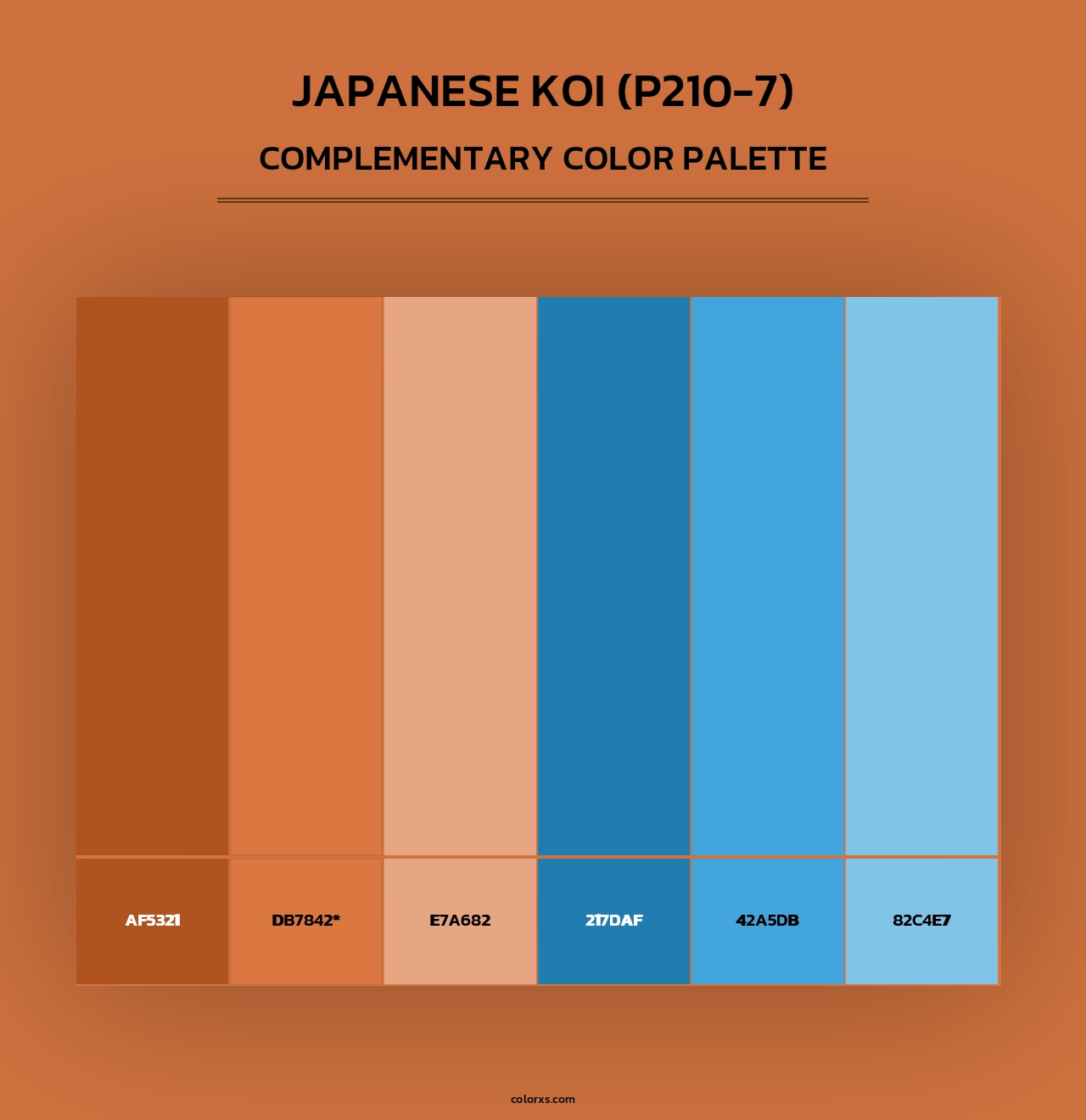 Japanese Koi (P210-7) - Complementary Color Palette