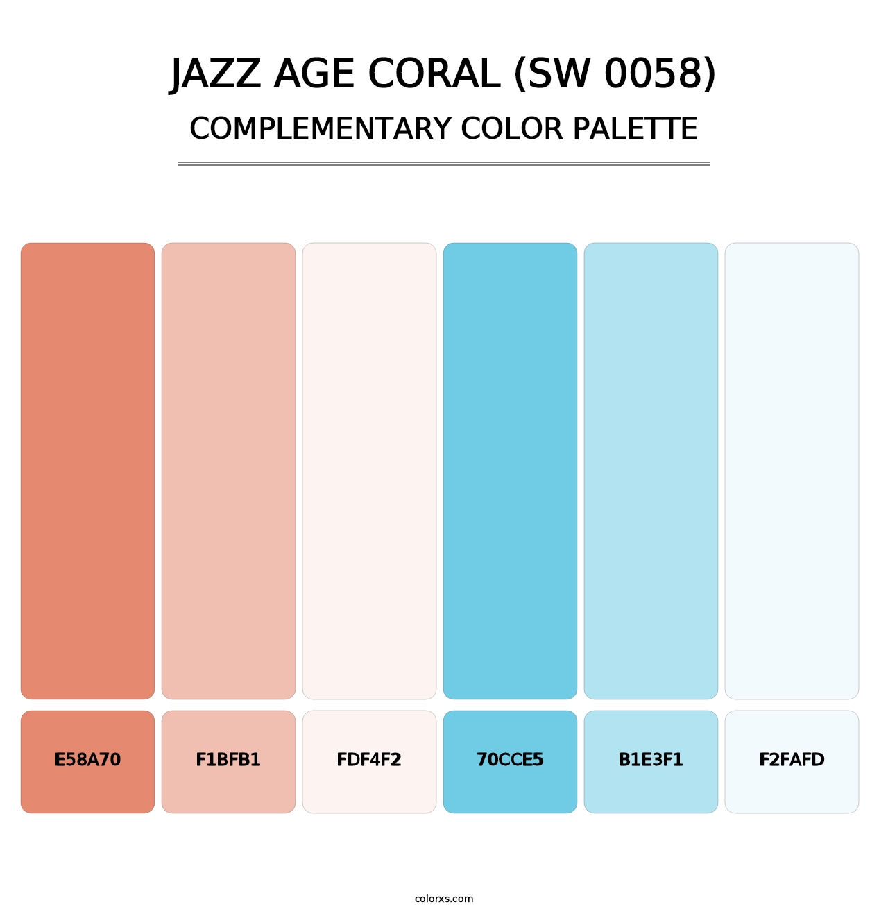 Jazz Age Coral (SW 0058) - Complementary Color Palette