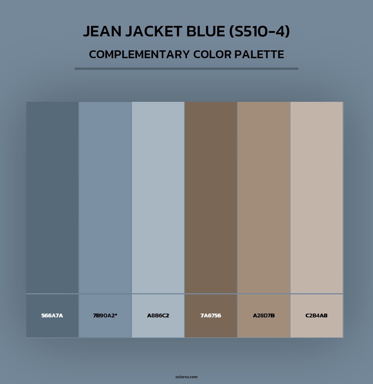Jean Jacket Blue (S510-4) - Complementary Color Palette