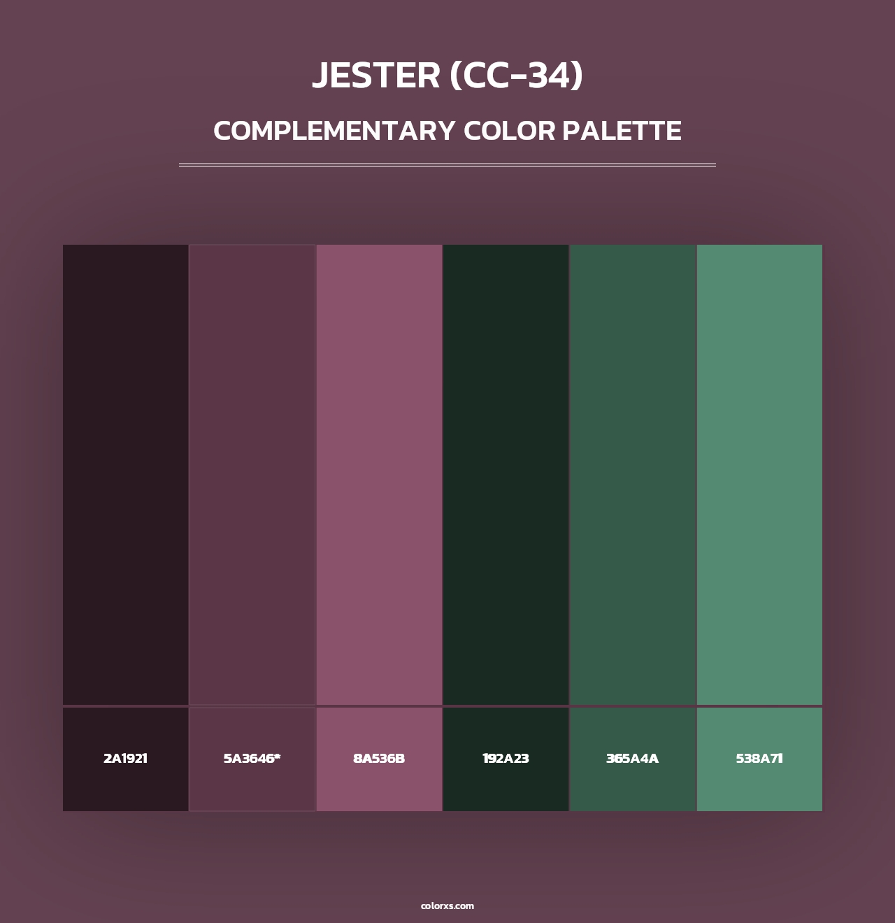Jester (CC-34) - Complementary Color Palette