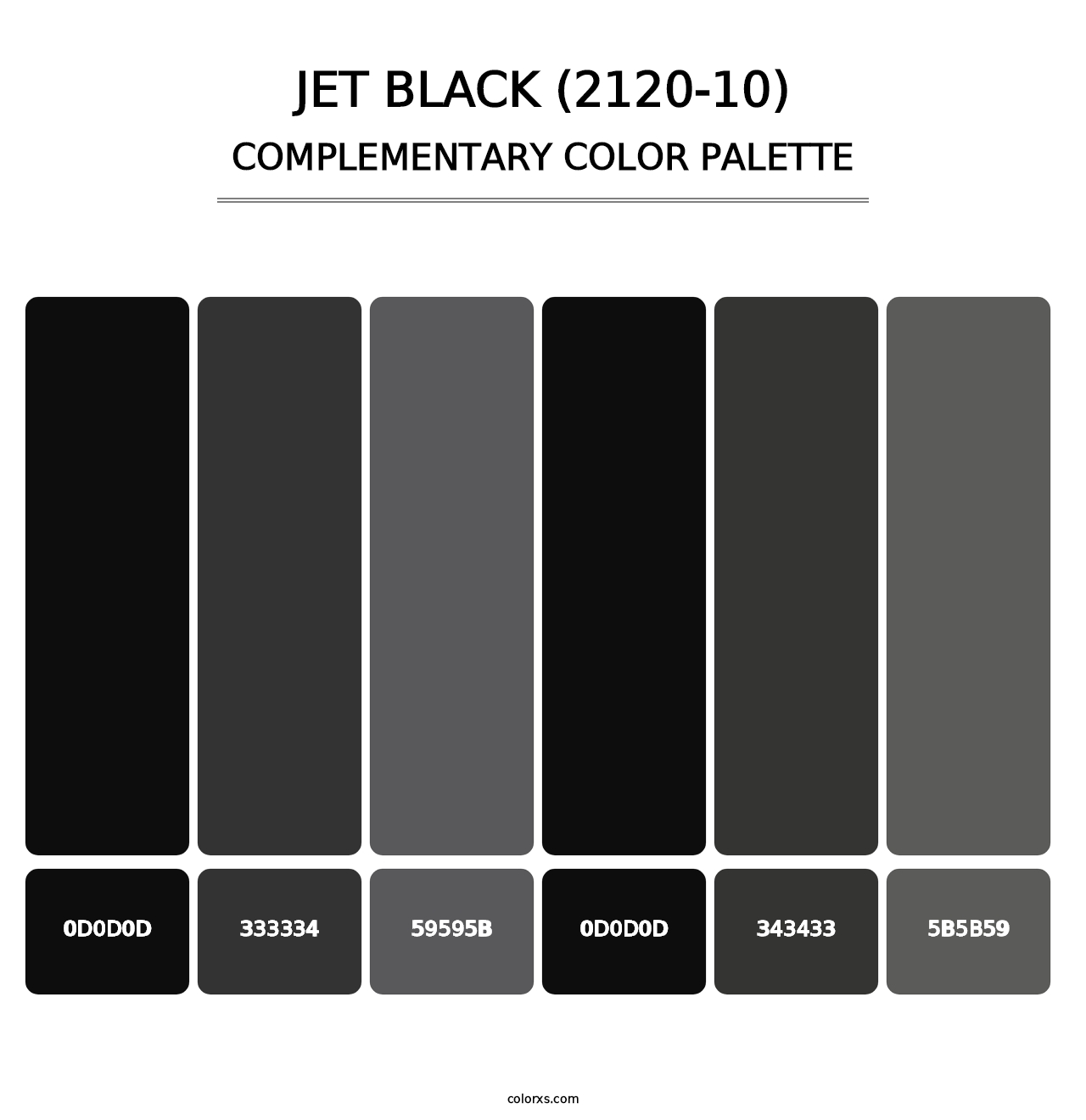 Jet Black (2120-10) - Complementary Color Palette