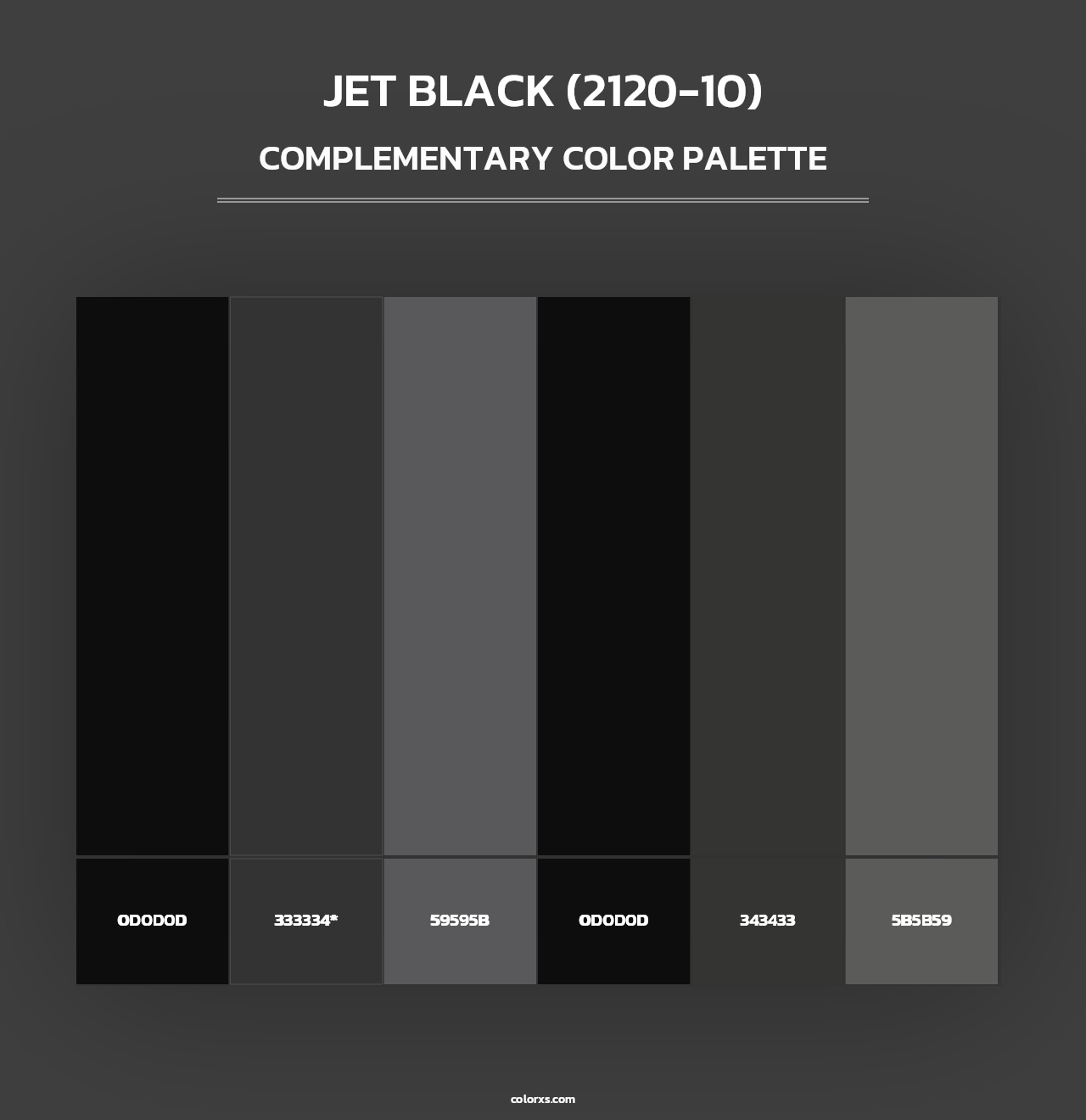 Jet Black (2120-10) - Complementary Color Palette