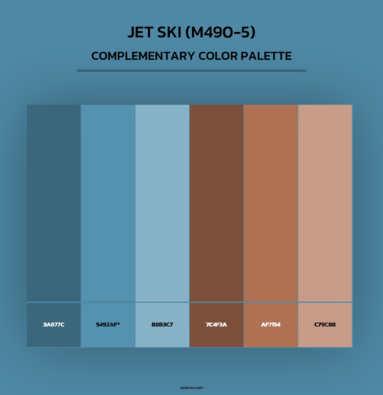 Jet Ski (M490-5) - Complementary Color Palette