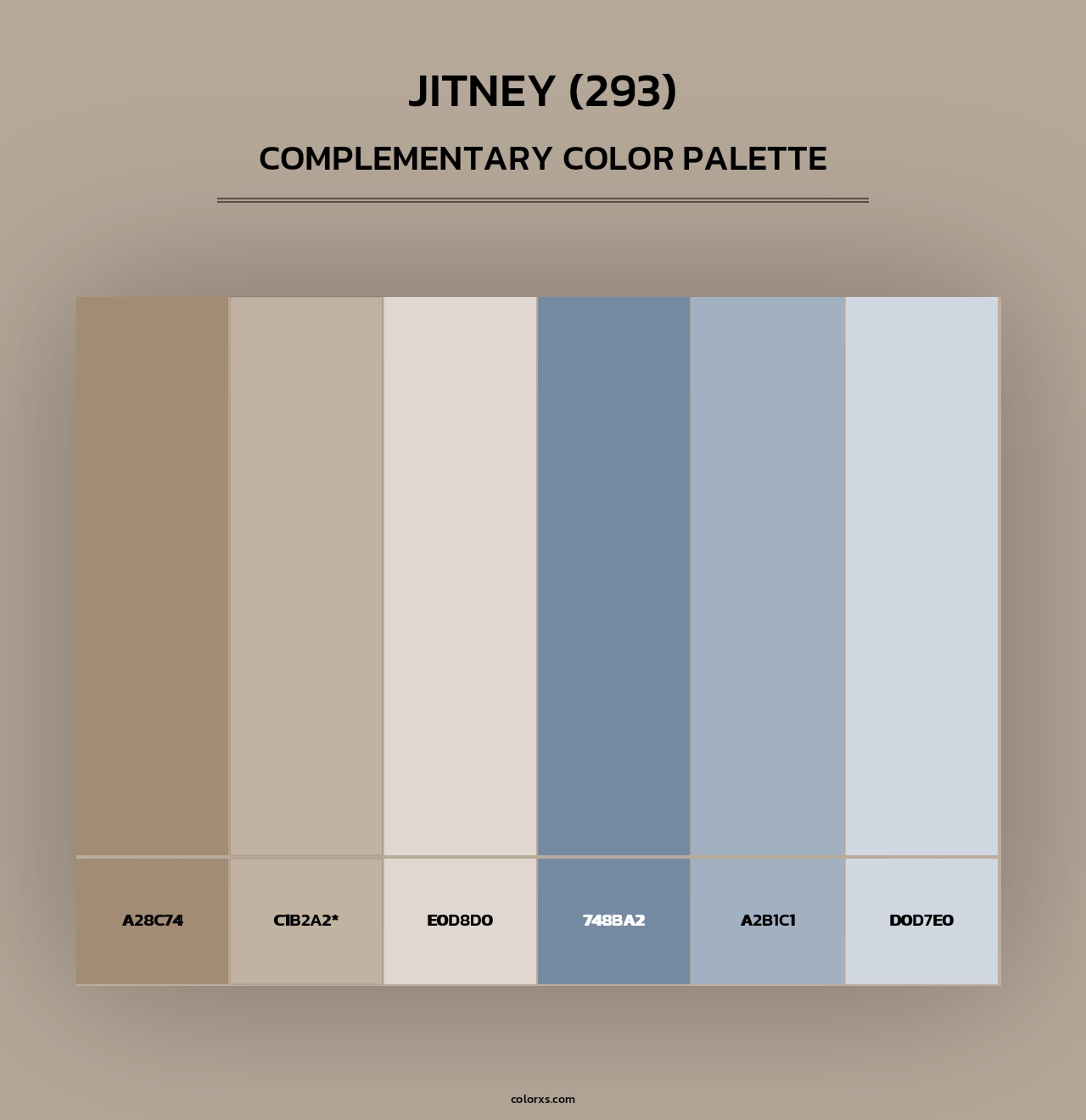 Jitney (293) - Complementary Color Palette