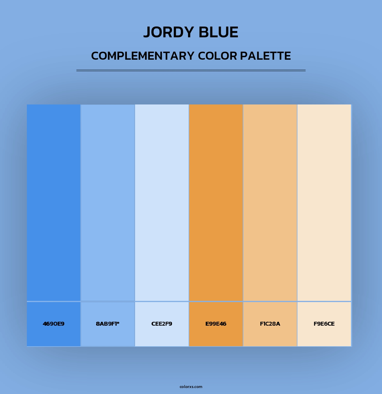 Jordy Blue - Complementary Color Palette