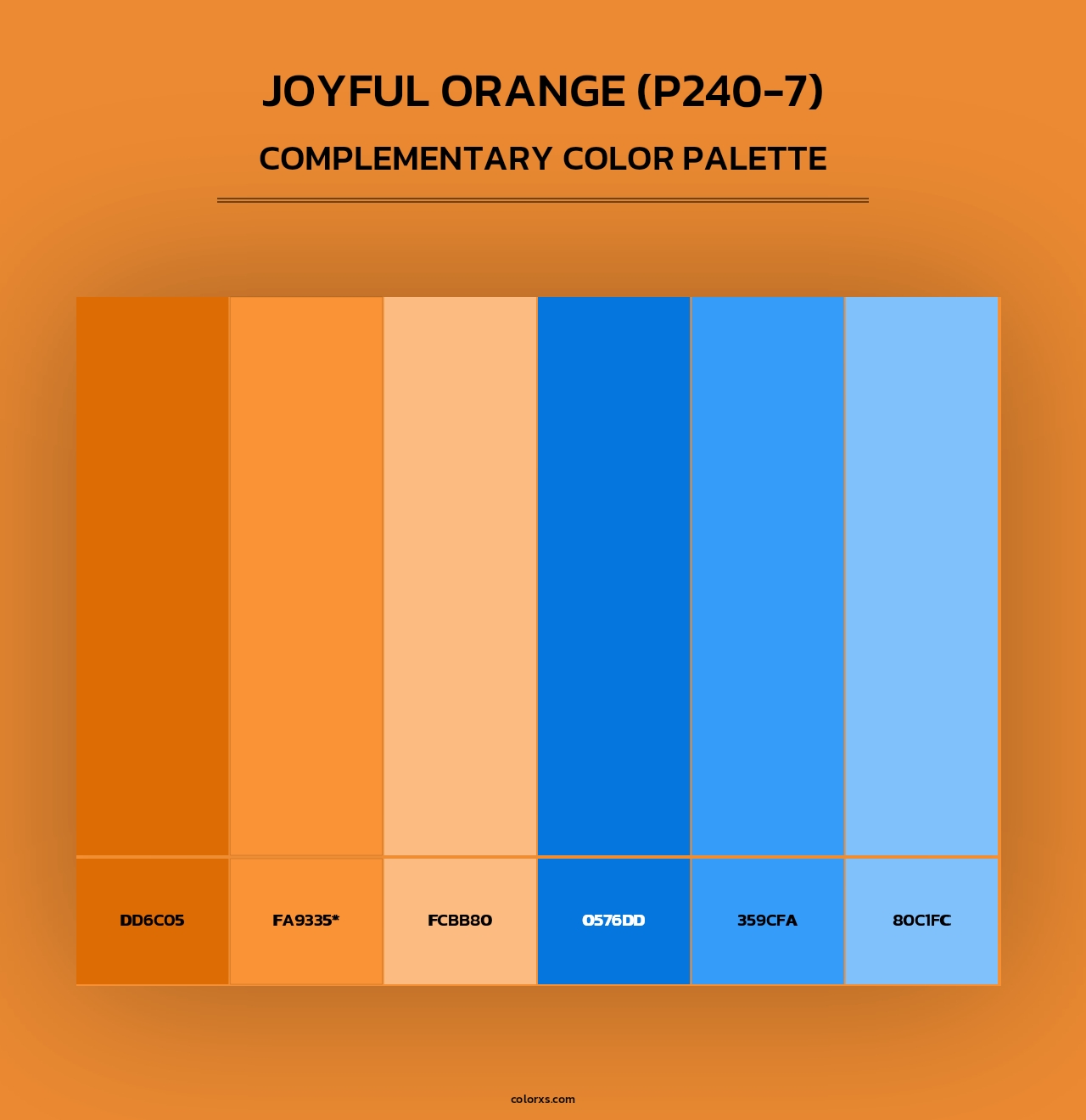 Joyful Orange (P240-7) - Complementary Color Palette