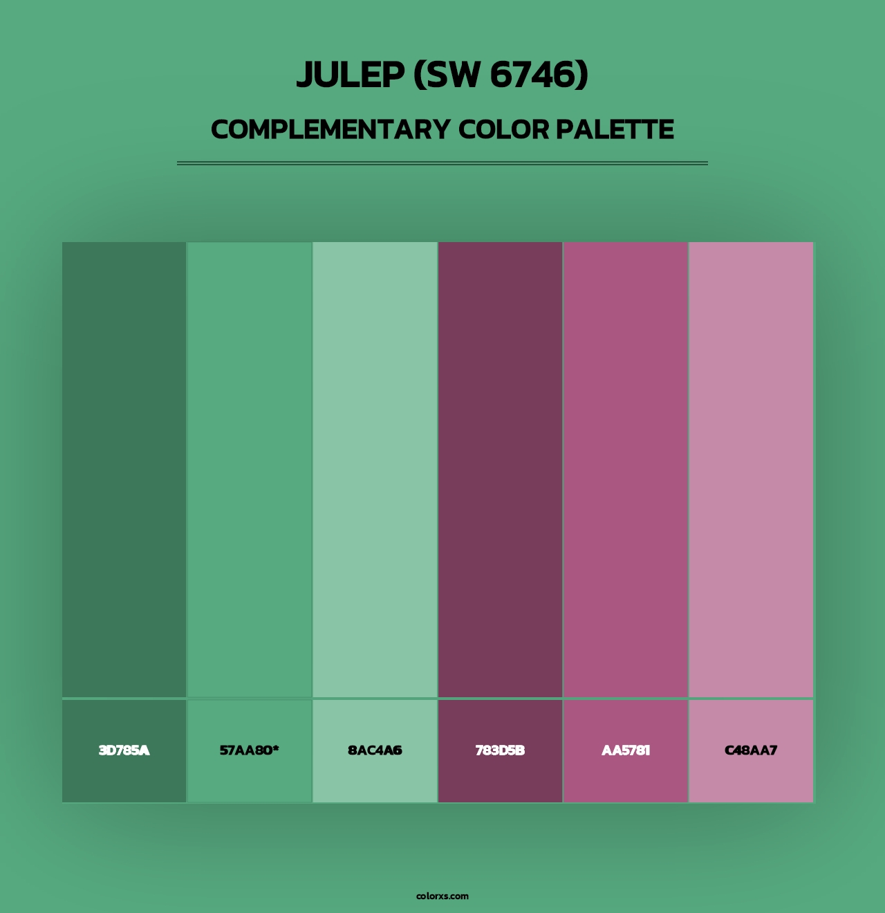 Julep (SW 6746) - Complementary Color Palette