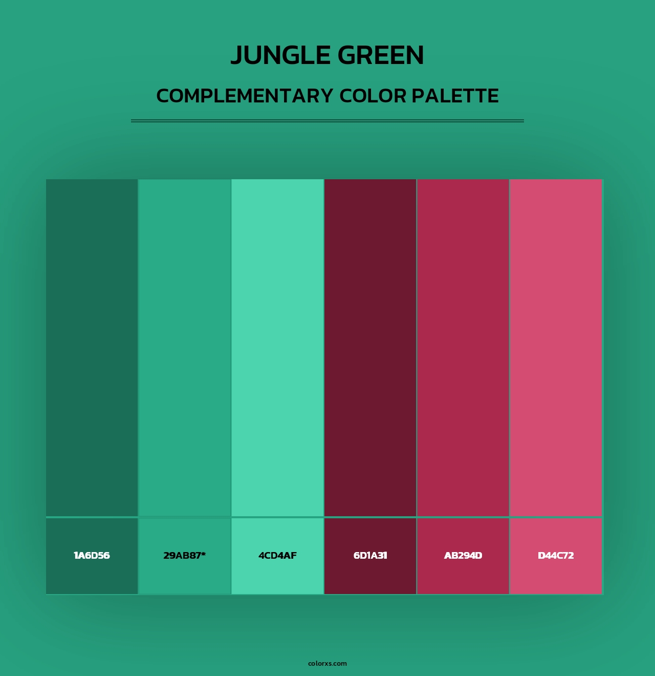 Jungle Green - Complementary Color Palette