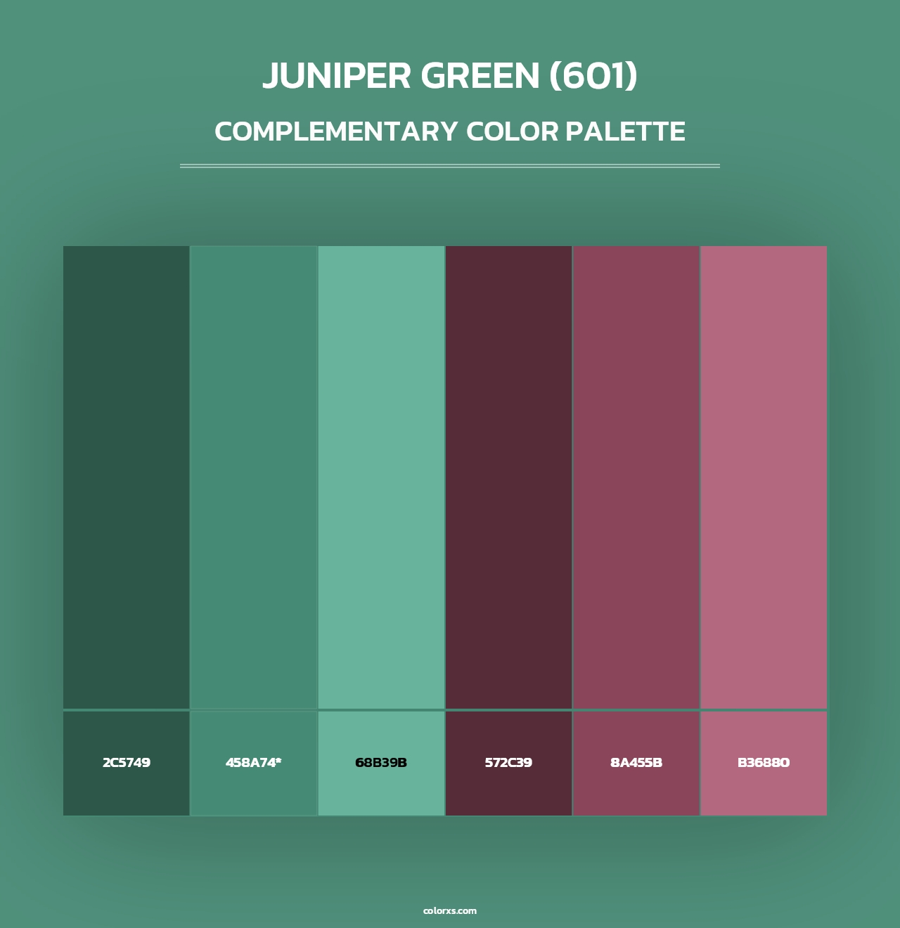 Juniper Green (601) - Complementary Color Palette