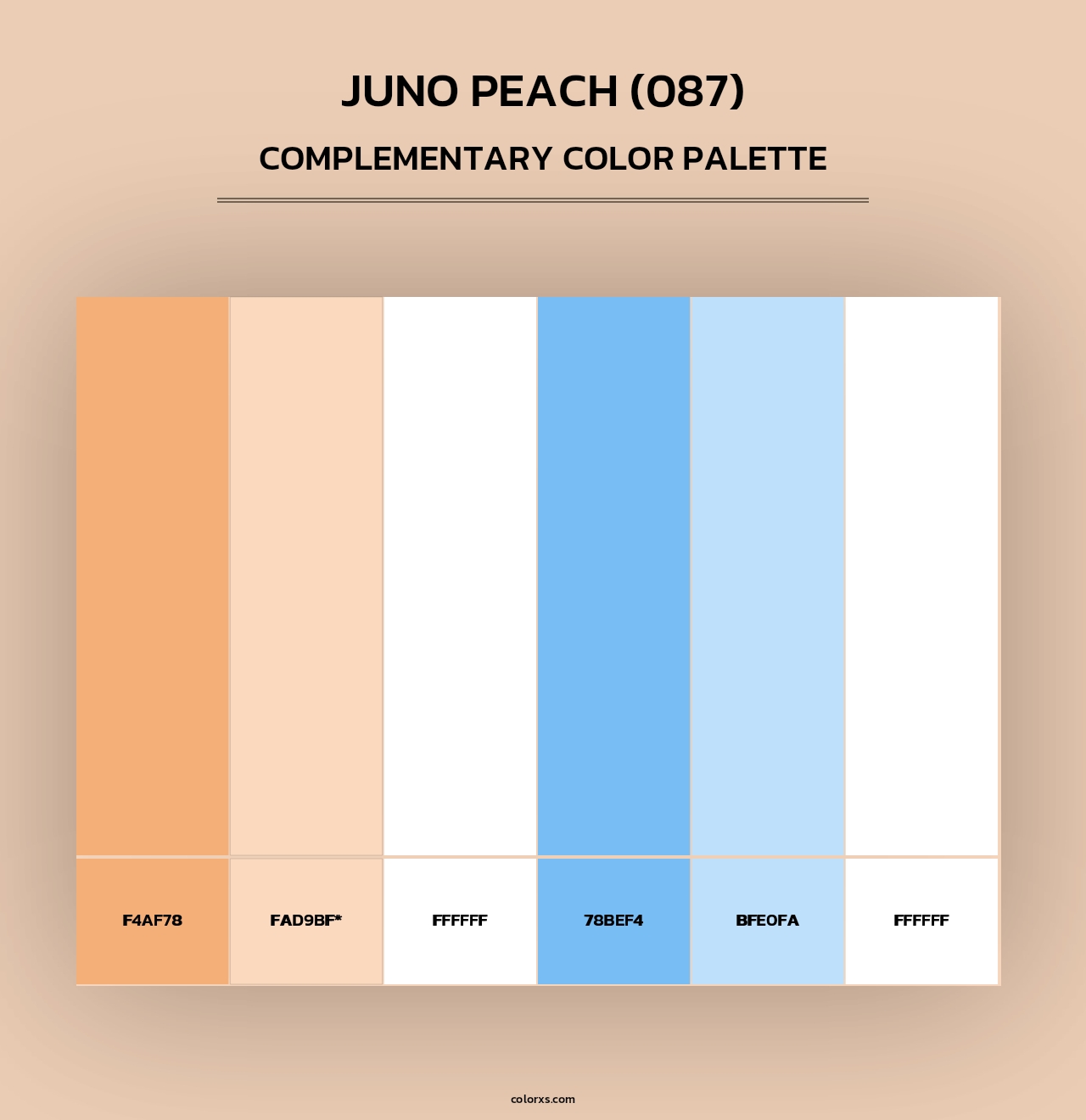 Juno Peach (087) - Complementary Color Palette