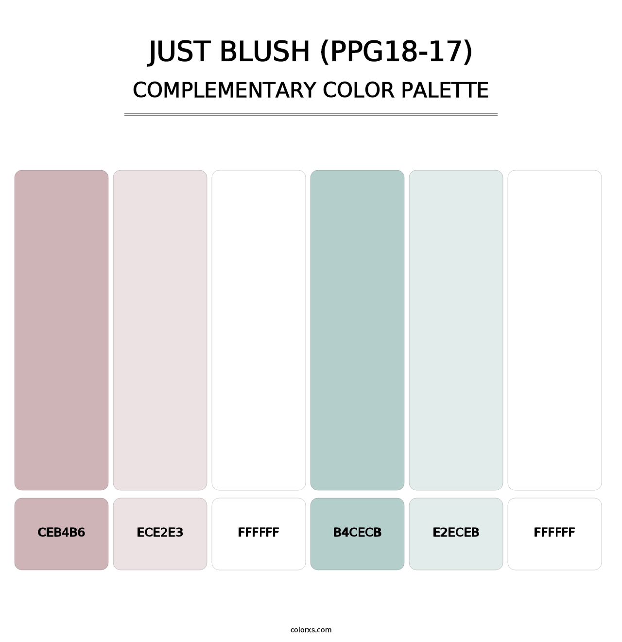 Just Blush (PPG18-17) - Complementary Color Palette
