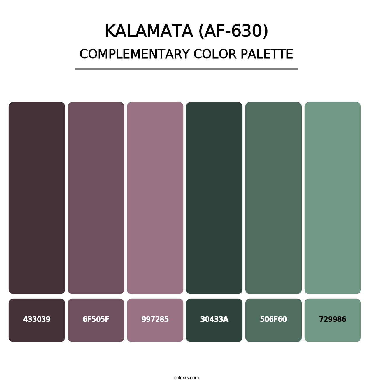 Kalamata (AF-630) - Complementary Color Palette
