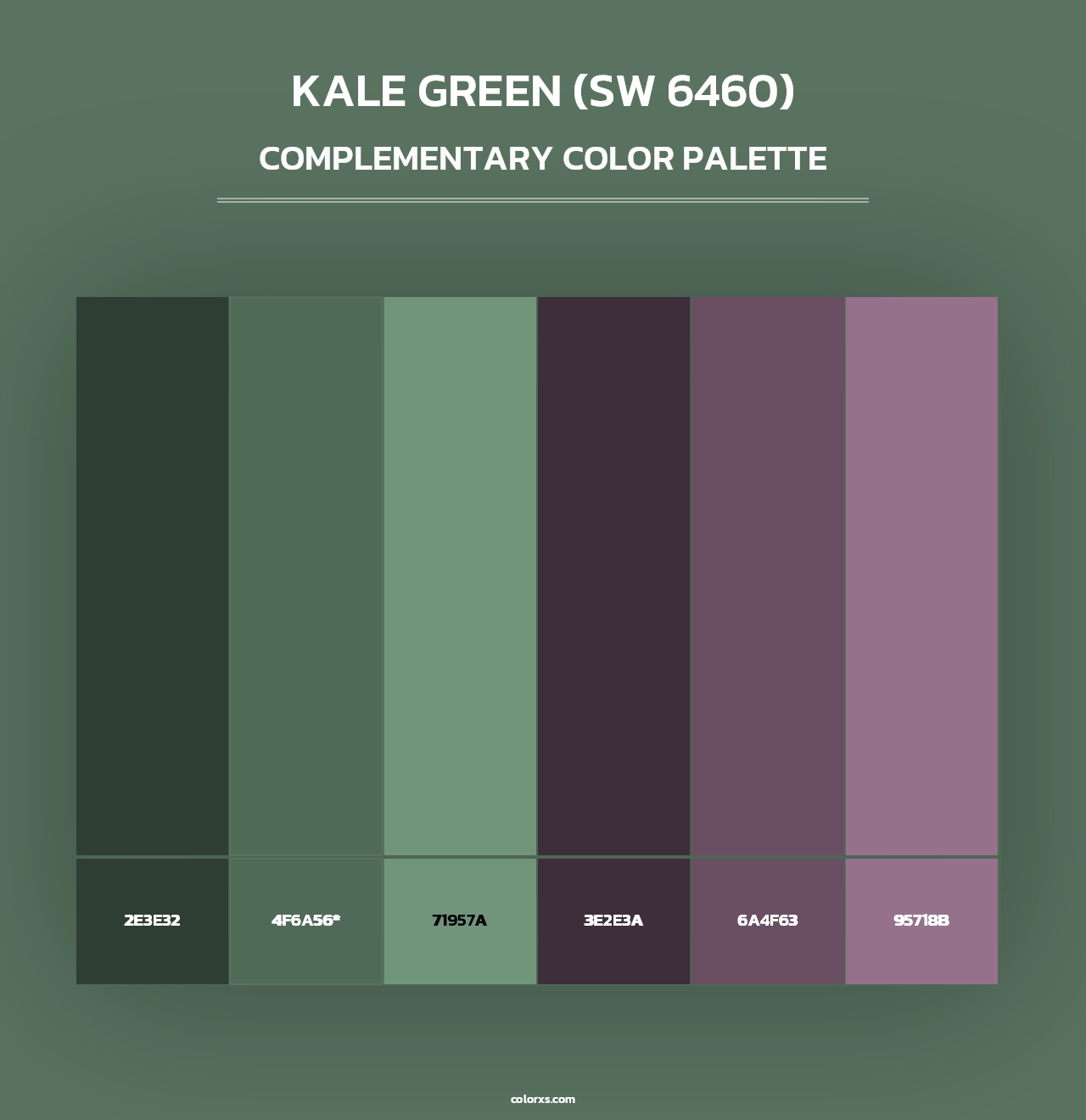 Kale Green (SW 6460) - Complementary Color Palette