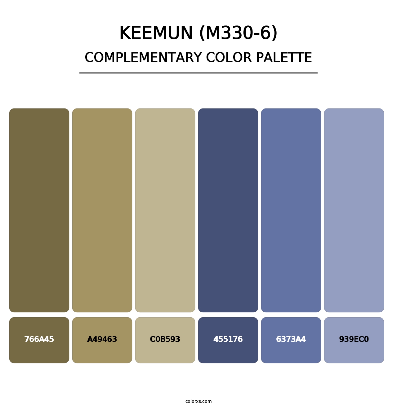Keemun (M330-6) - Complementary Color Palette