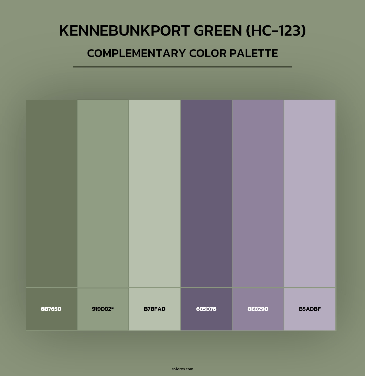 Kennebunkport Green (HC-123) - Complementary Color Palette