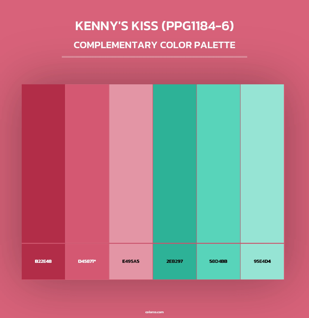 Kenny's Kiss (PPG1184-6) - Complementary Color Palette