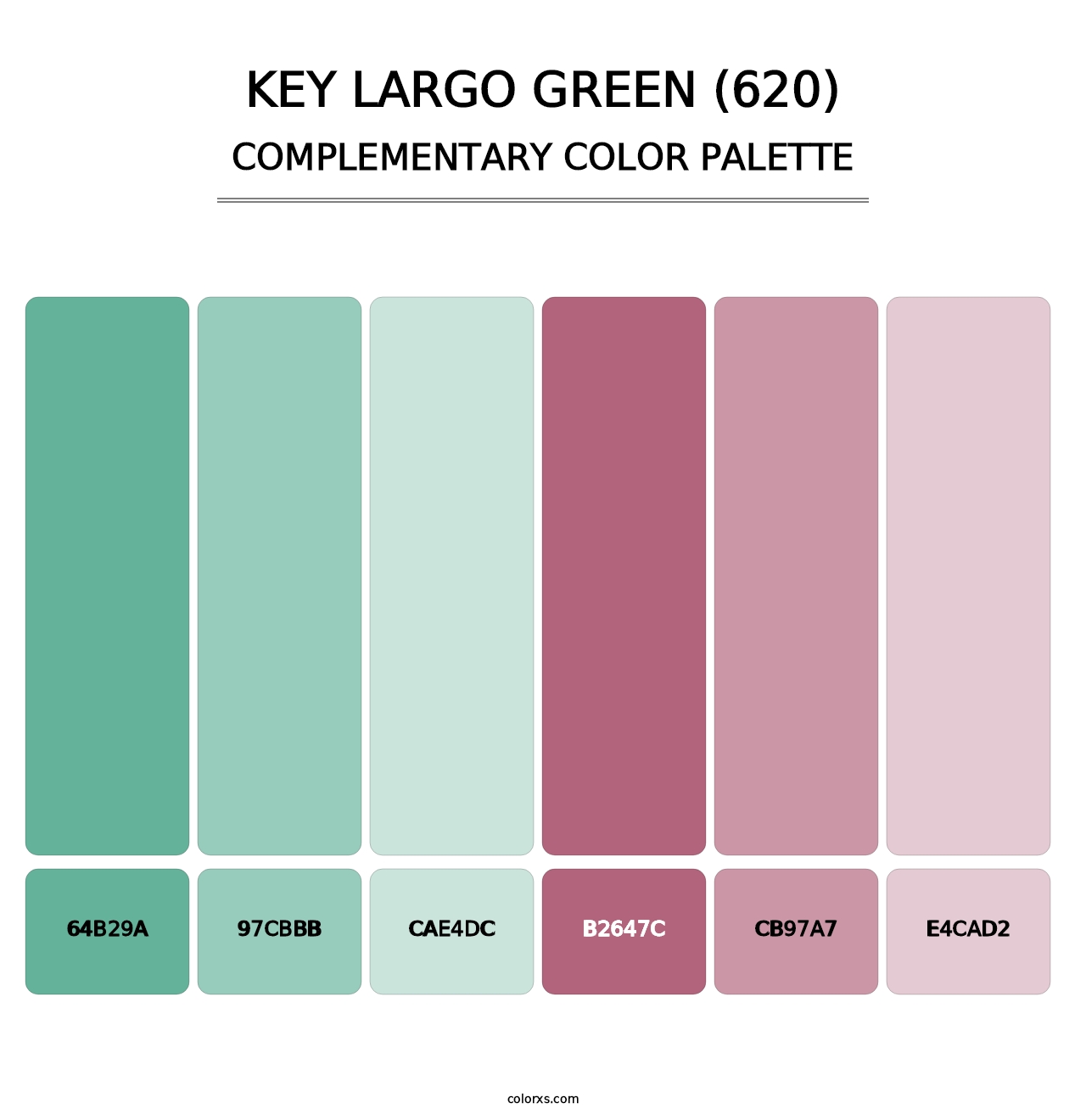 Key Largo Green (620) - Complementary Color Palette