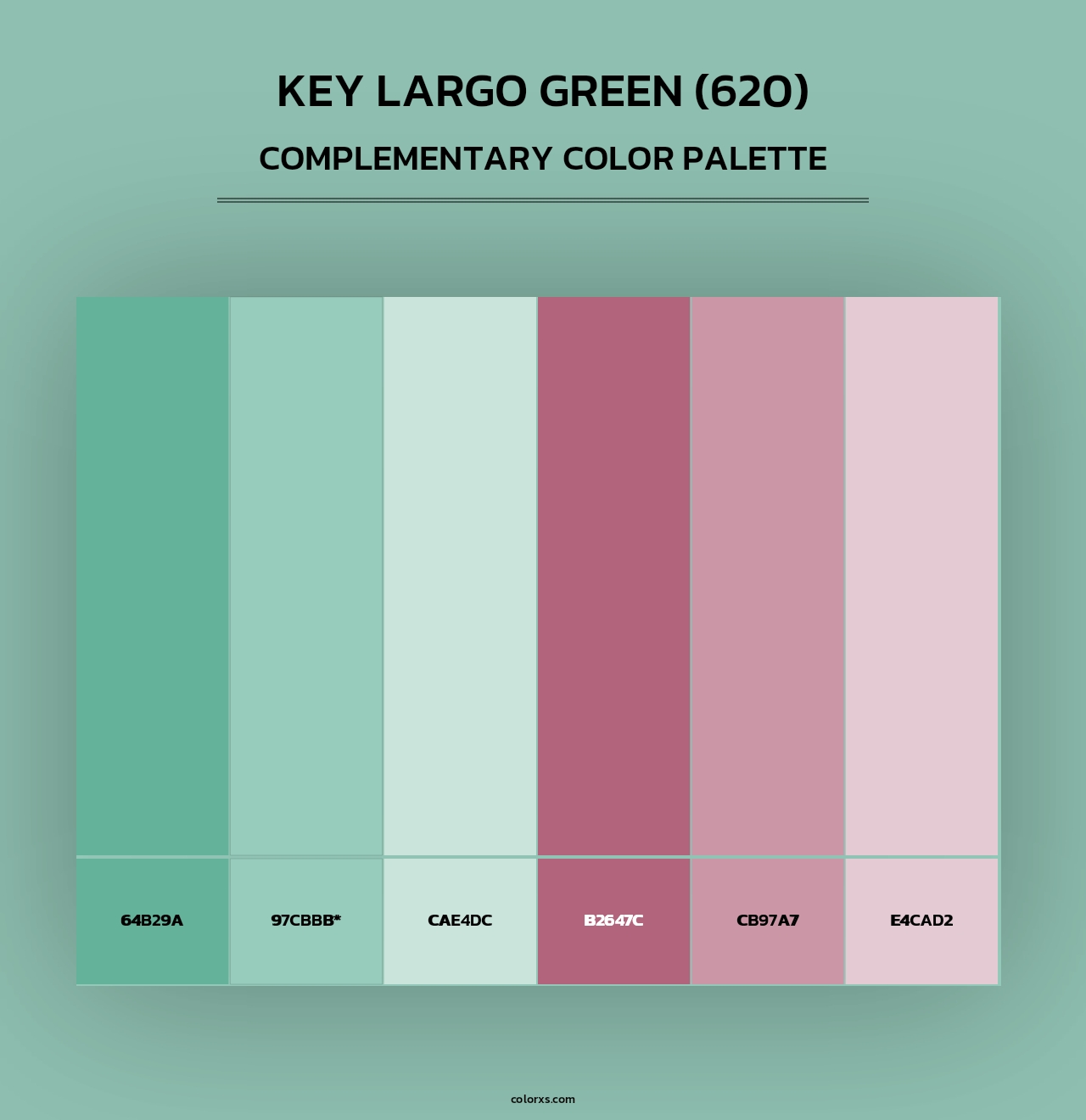 Key Largo Green (620) - Complementary Color Palette