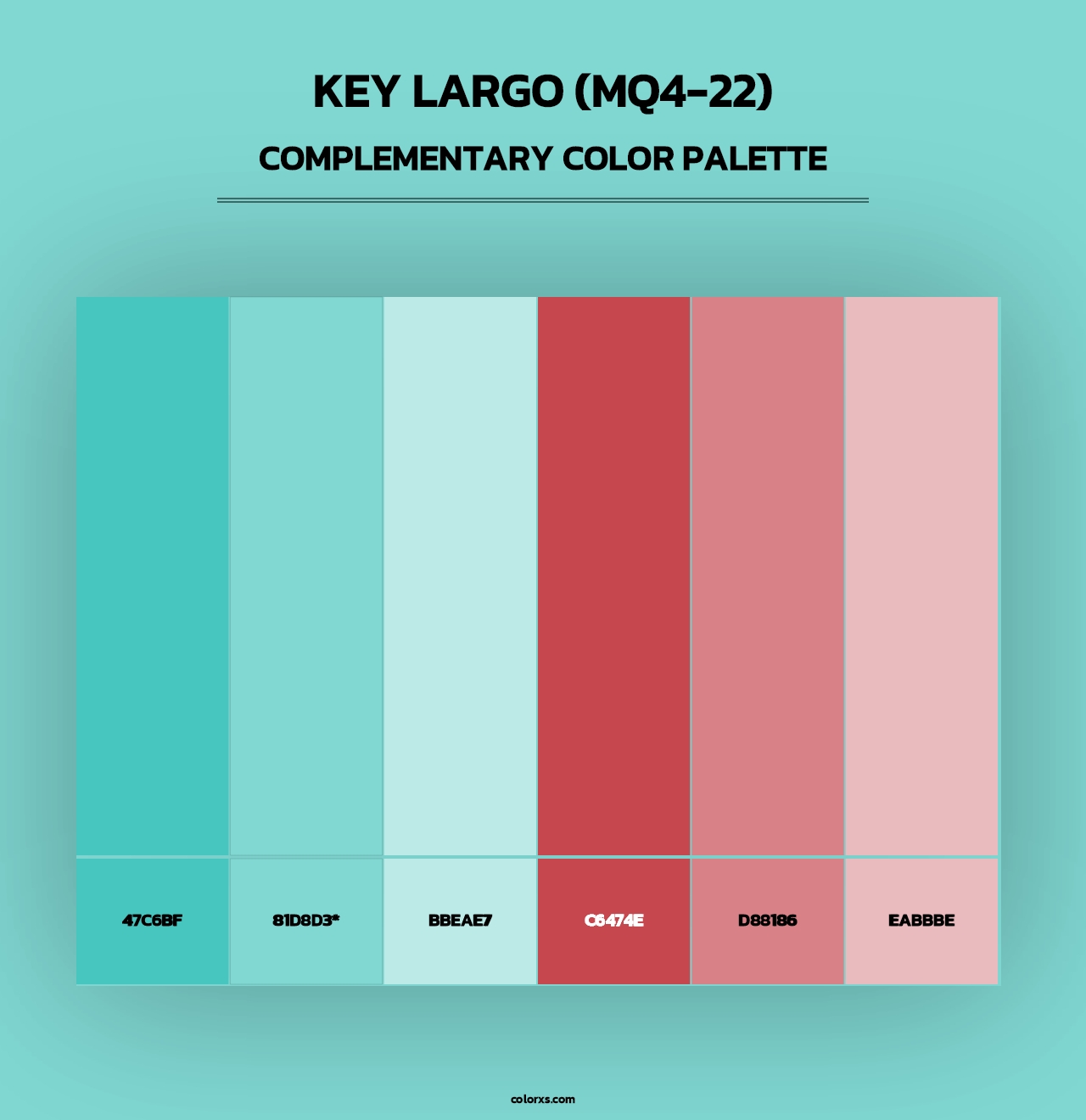 Key Largo (MQ4-22) - Complementary Color Palette