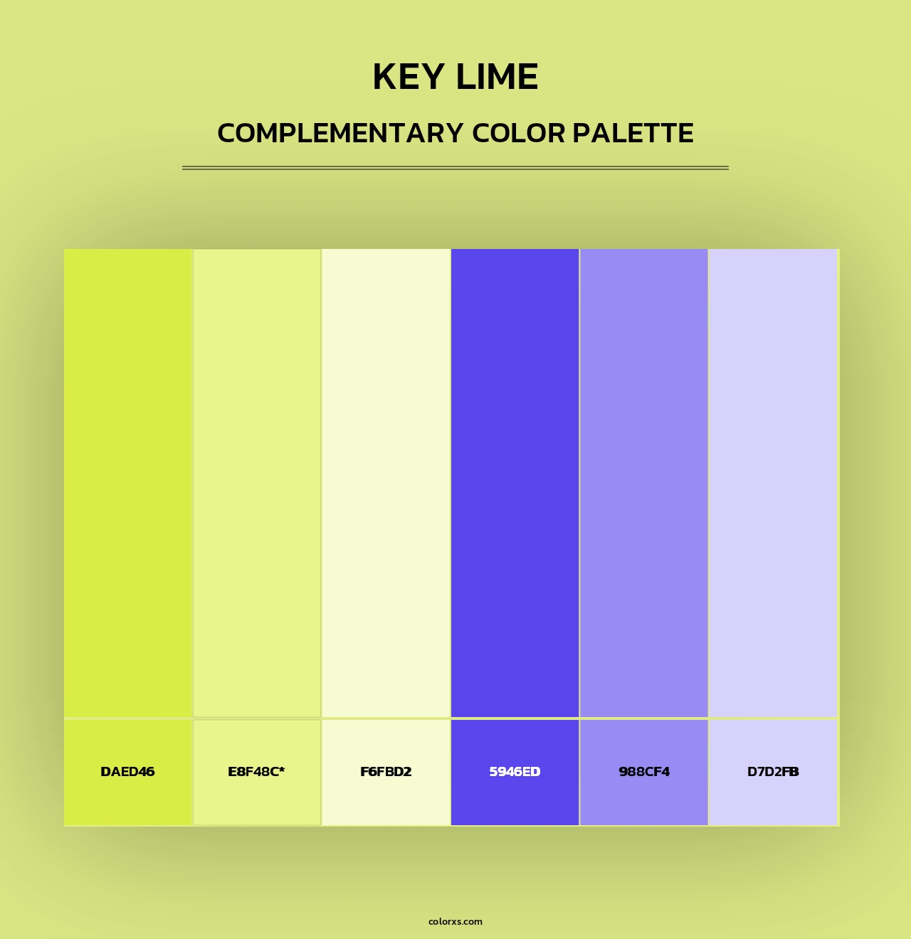 Key Lime - Complementary Color Palette
