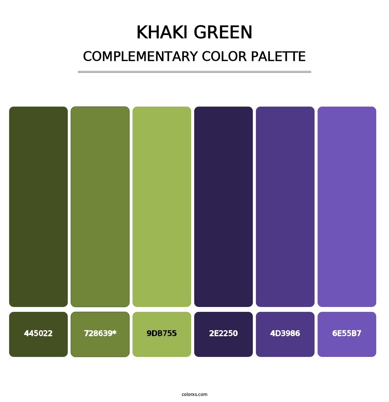 Khaki Green - Complementary Color Palette
