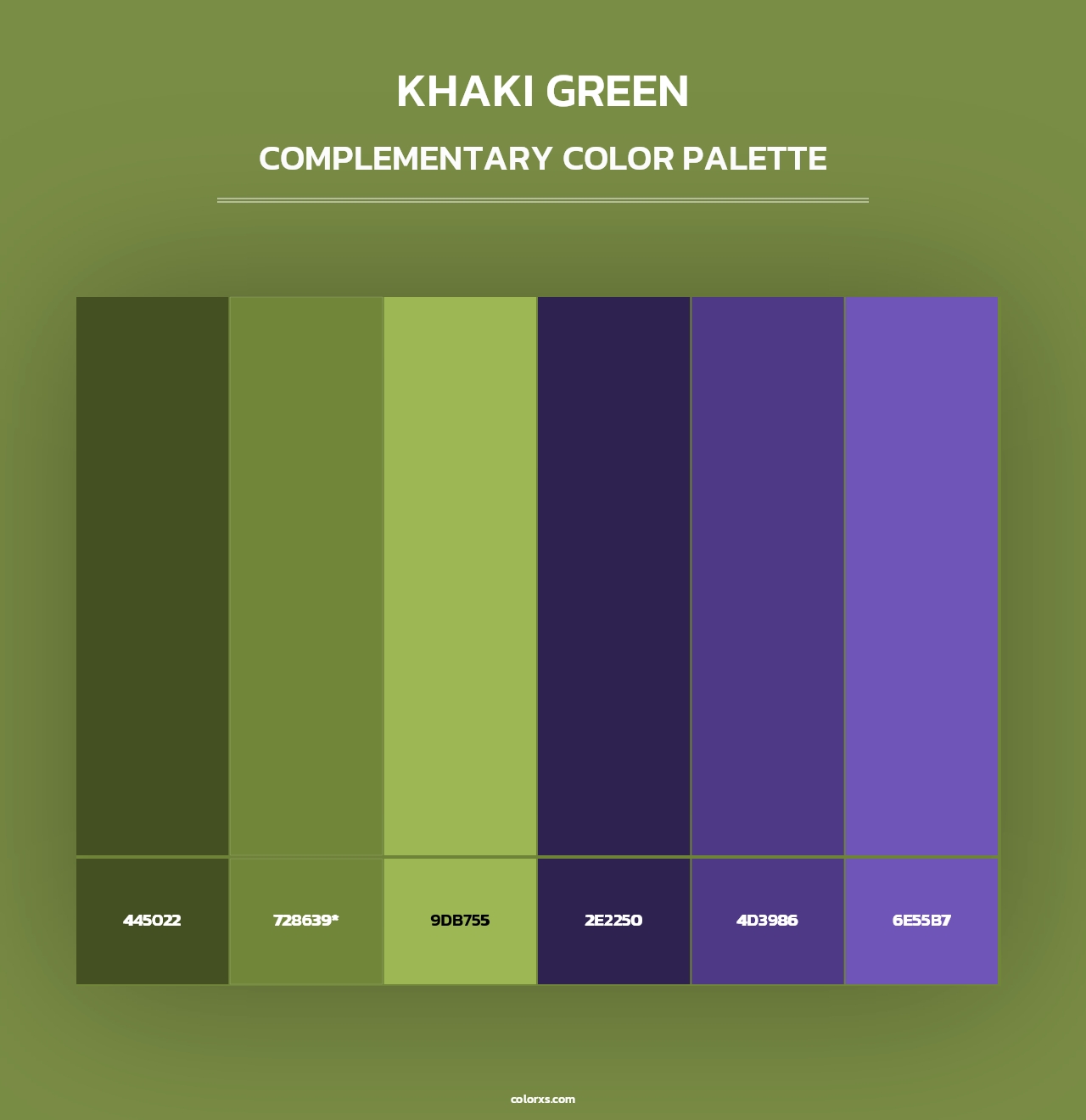 Khaki Green - Complementary Color Palette