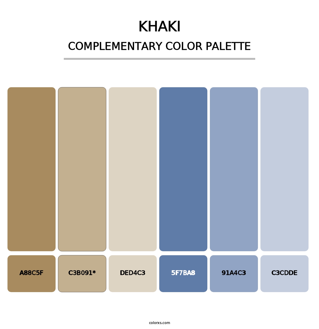Khaki - Complementary Color Palette