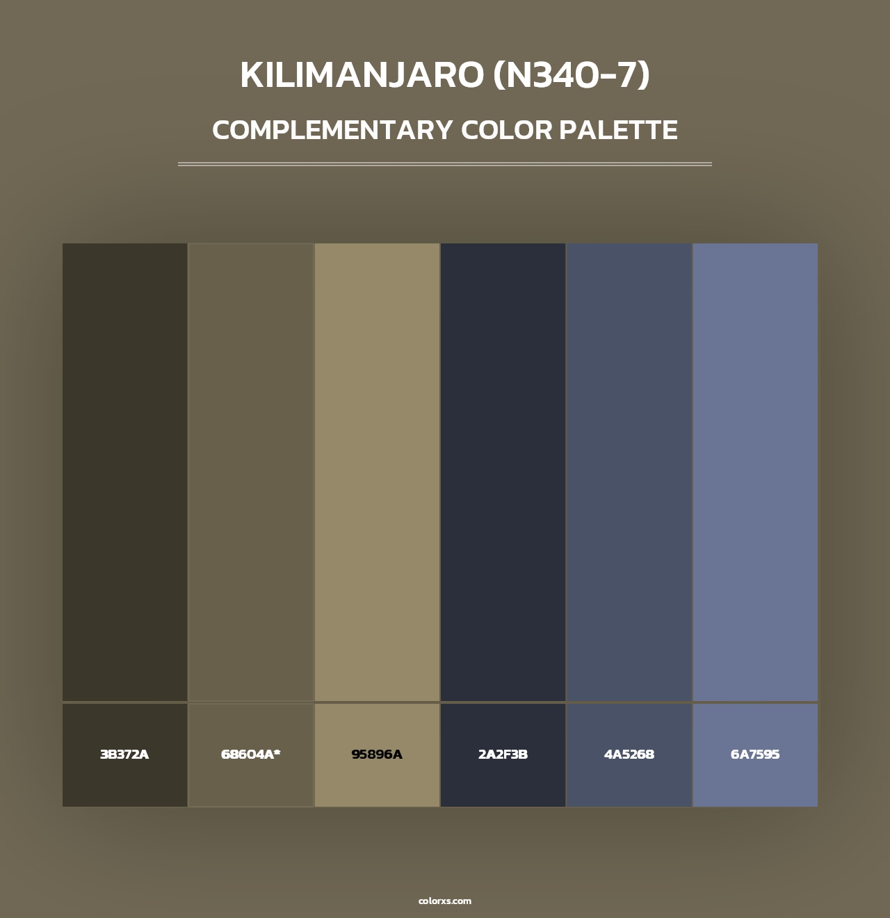 Kilimanjaro (N340-7) - Complementary Color Palette