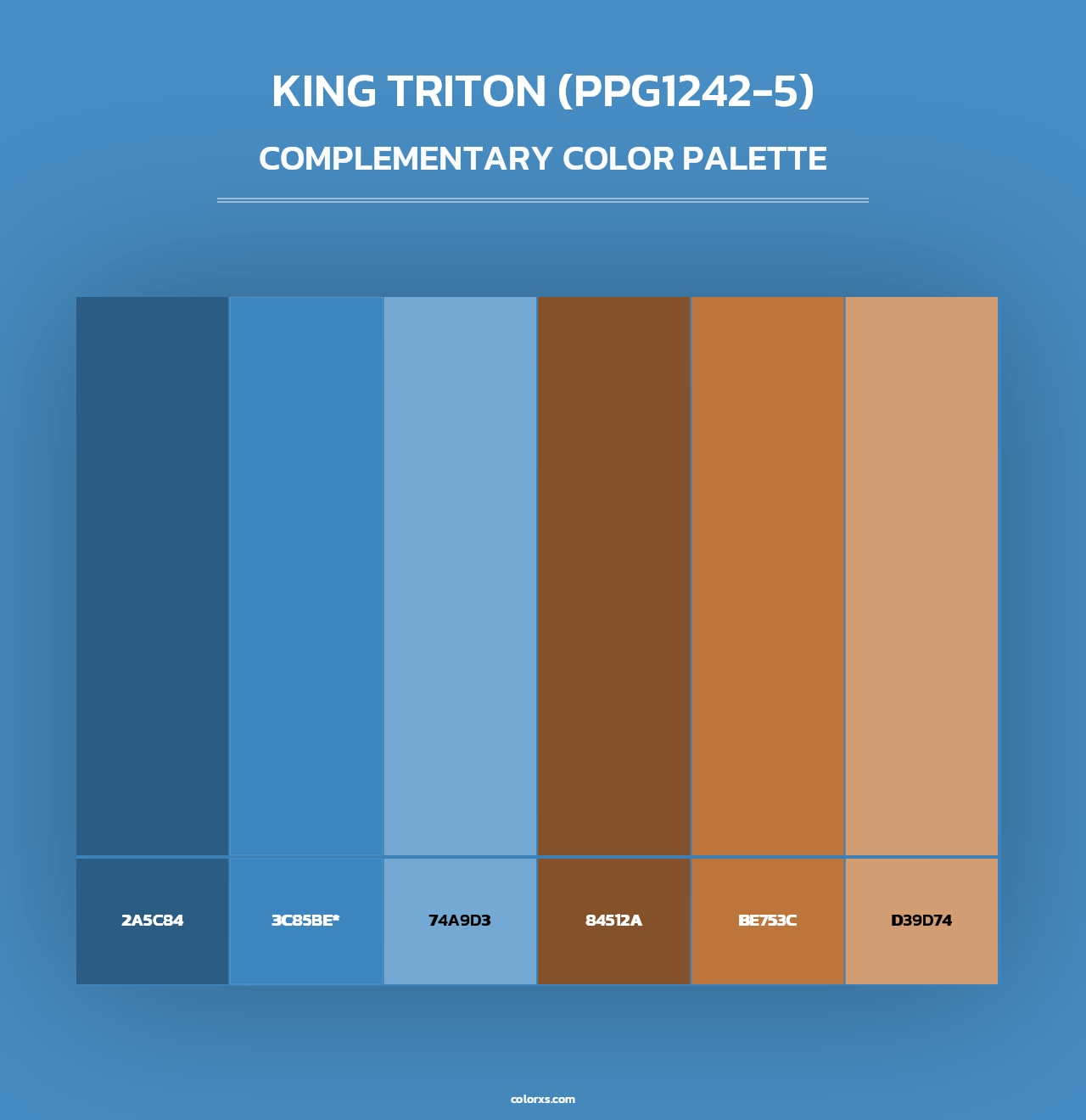 King Triton (PPG1242-5) - Complementary Color Palette
