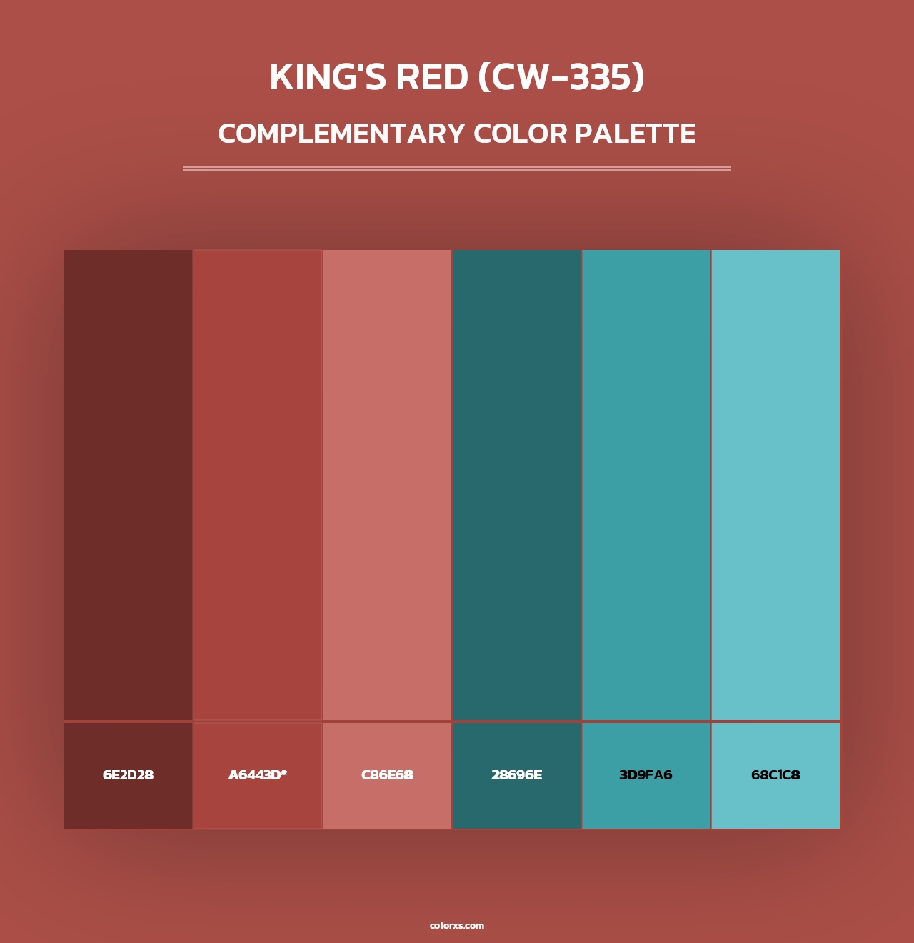 King's Red (CW-335) - Complementary Color Palette