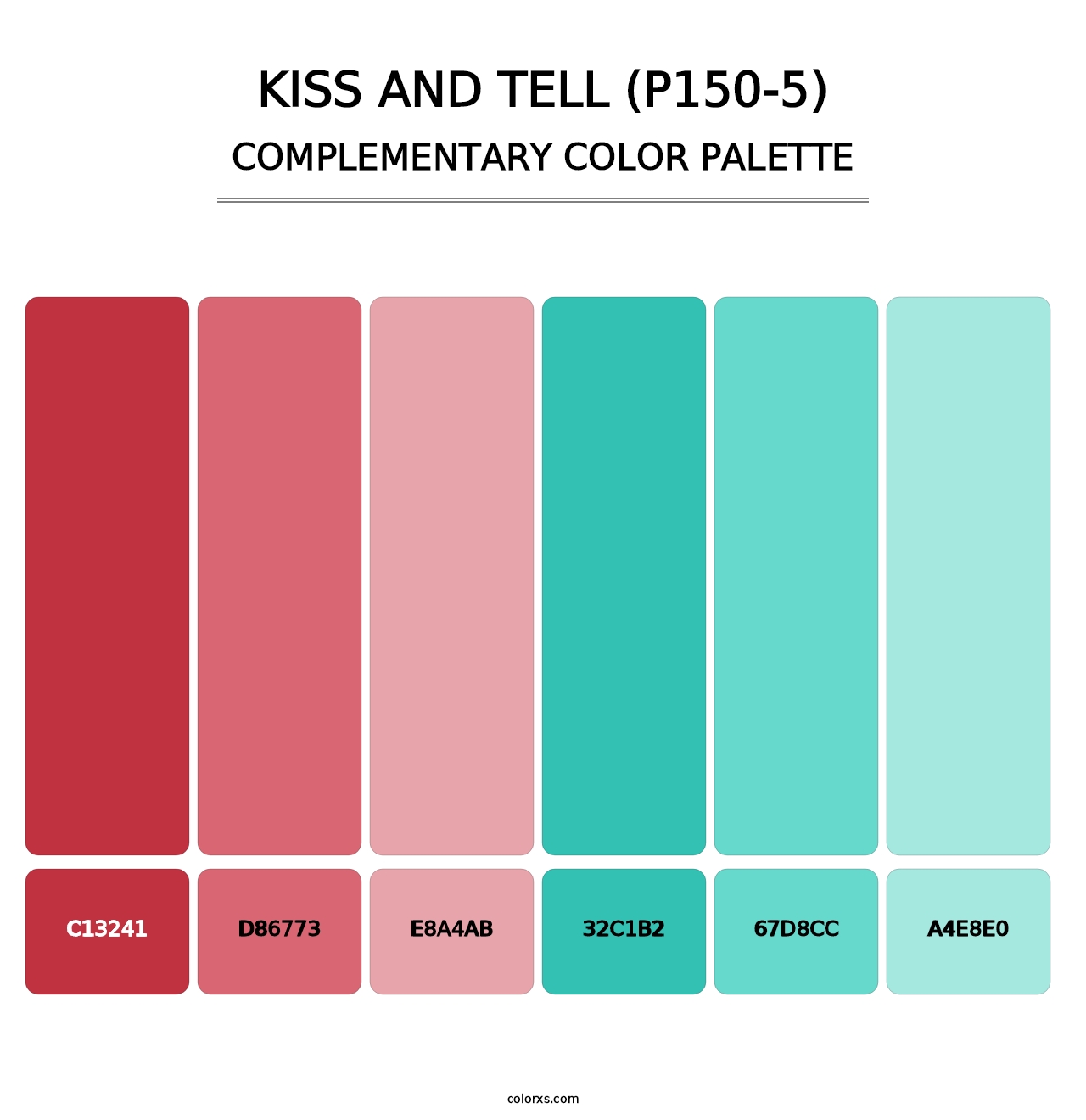 Kiss And Tell (P150-5) - Complementary Color Palette