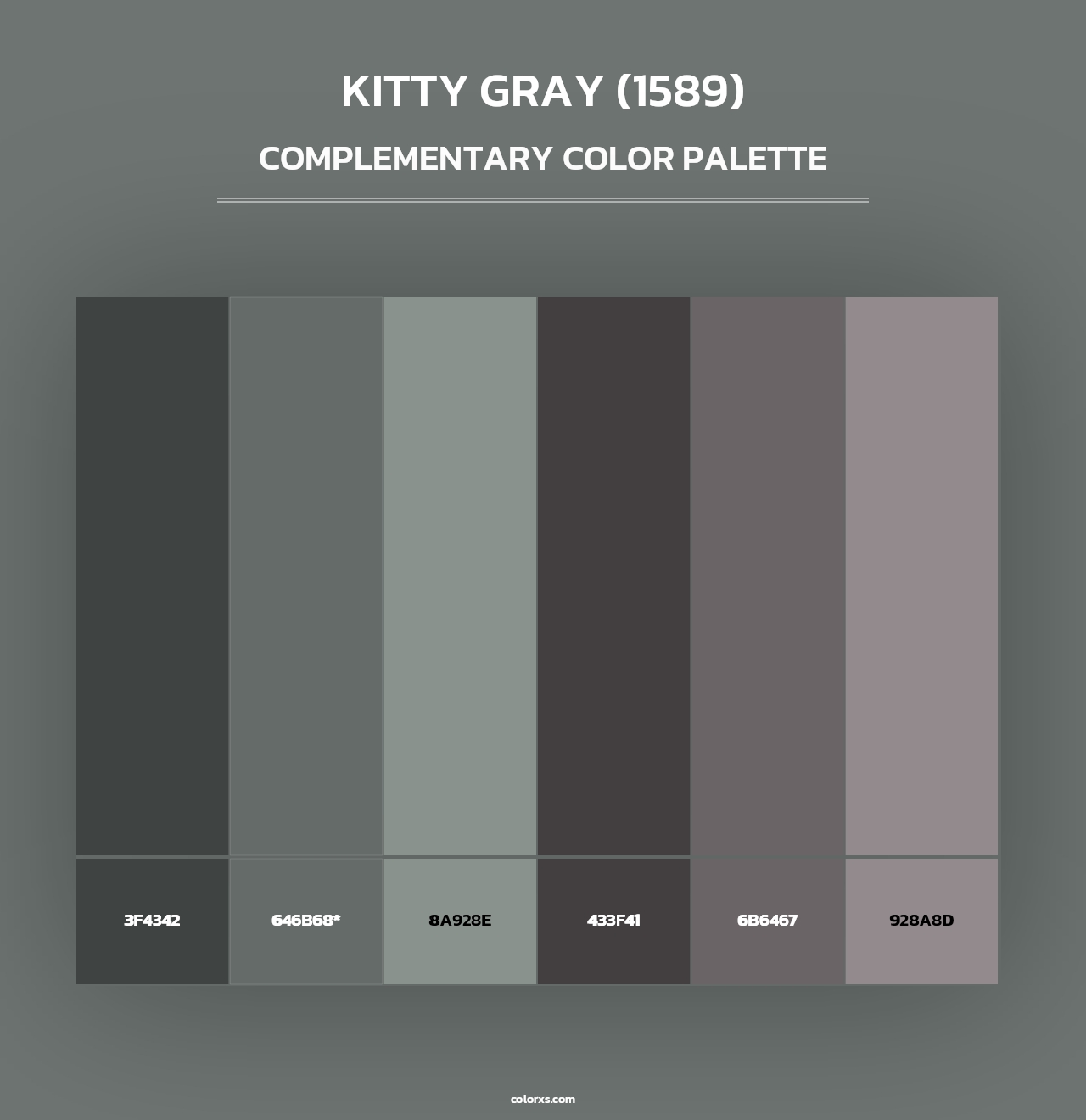 Kitty Gray (1589) - Complementary Color Palette