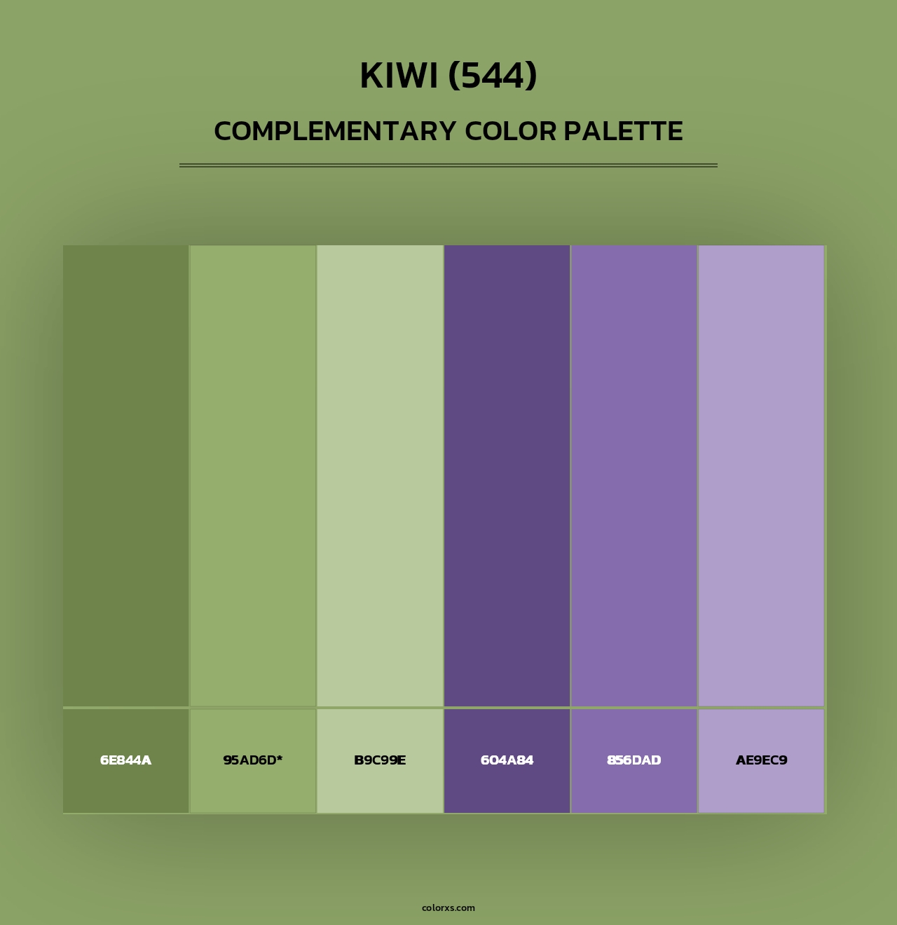Kiwi (544) - Complementary Color Palette