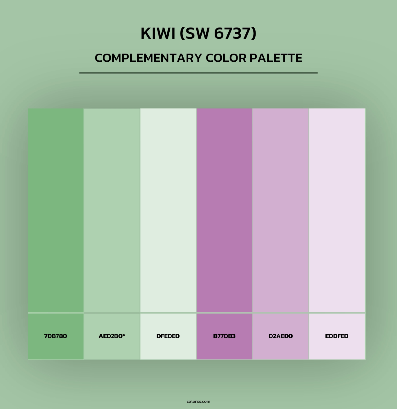 Kiwi (SW 6737) - Complementary Color Palette