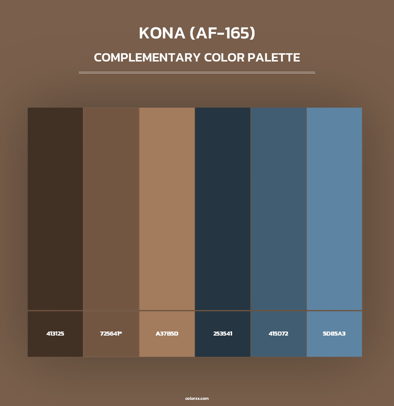 Kona (AF-165) - Complementary Color Palette