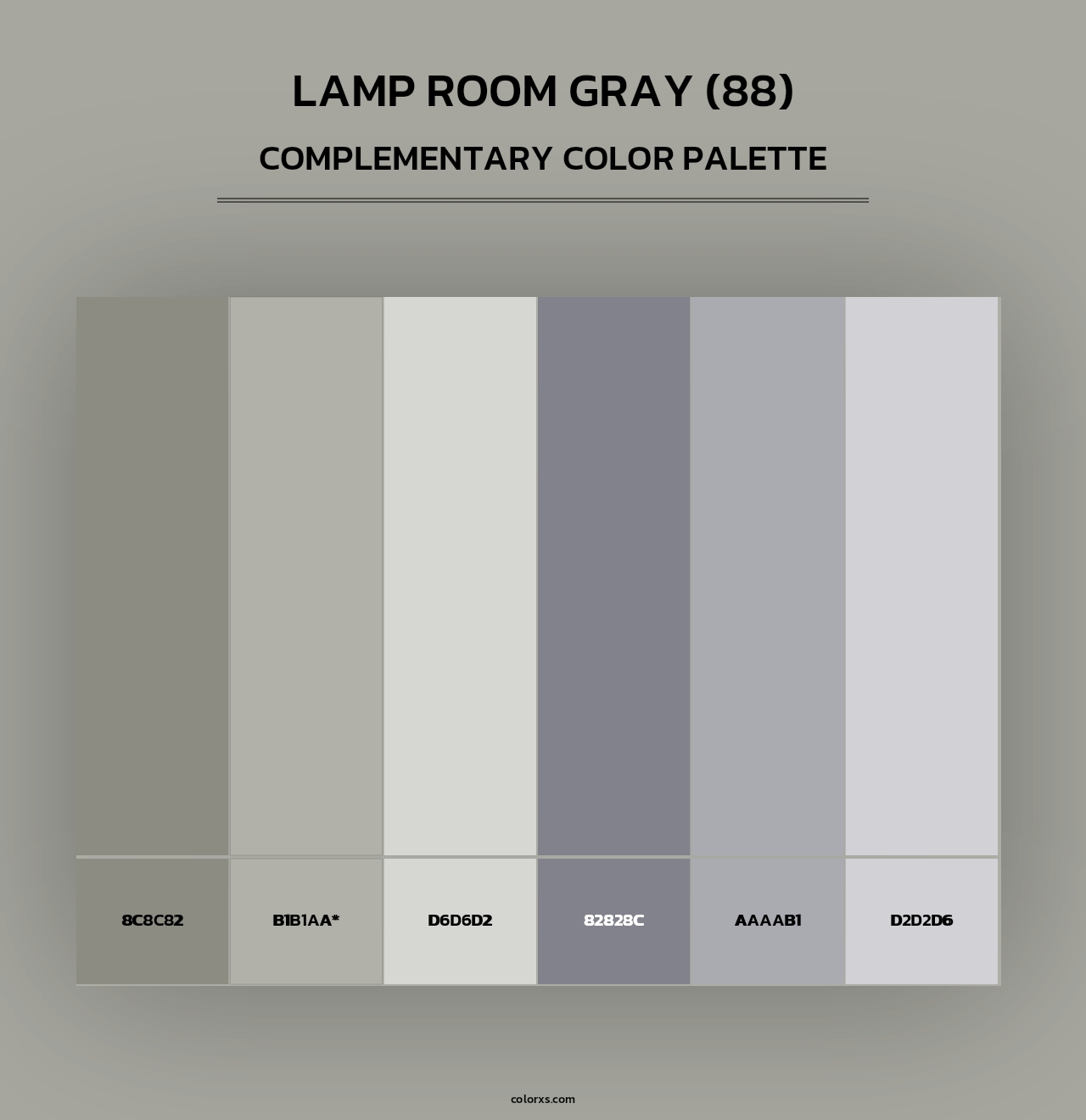 Lamp Room Gray (88) - Complementary Color Palette