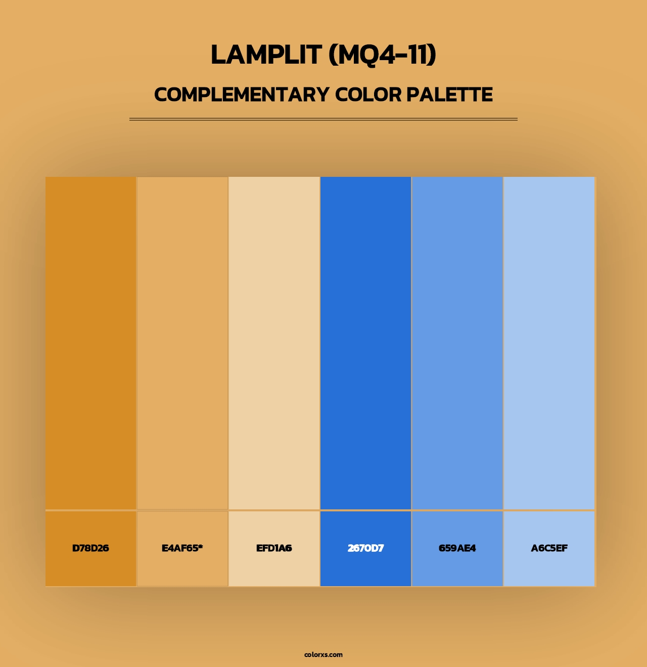 Lamplit (MQ4-11) - Complementary Color Palette