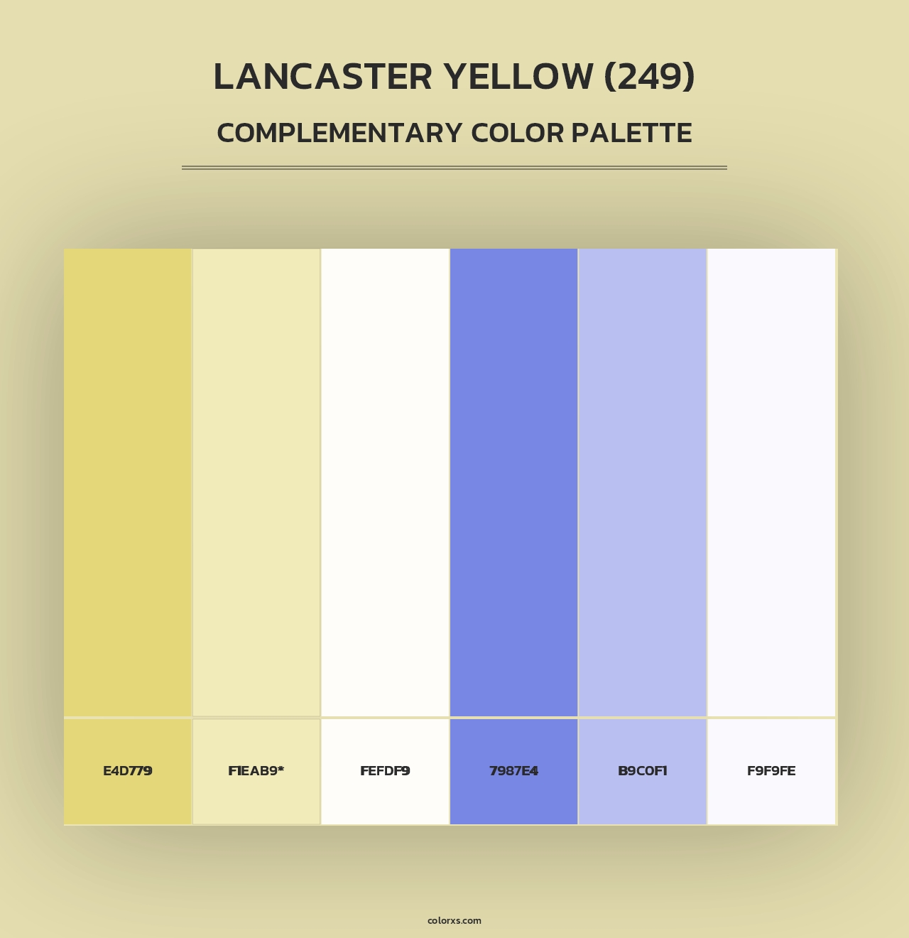 Lancaster Yellow (249) - Complementary Color Palette