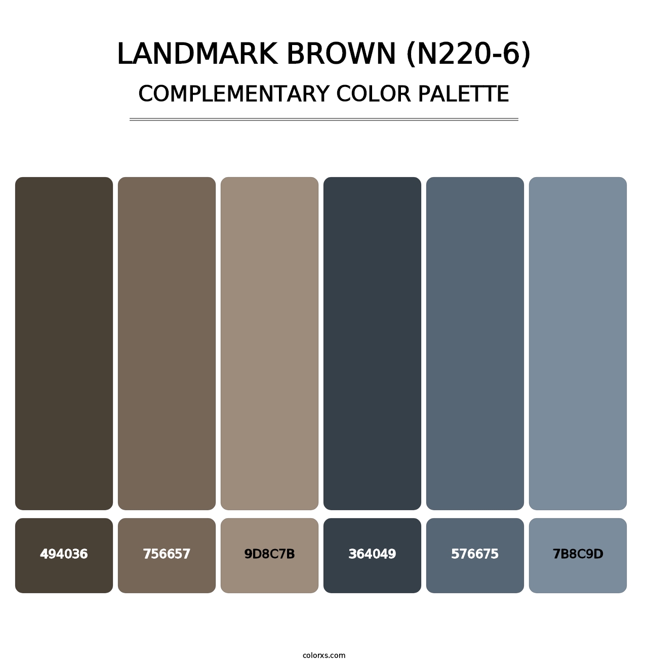 Landmark Brown (N220-6) - Complementary Color Palette