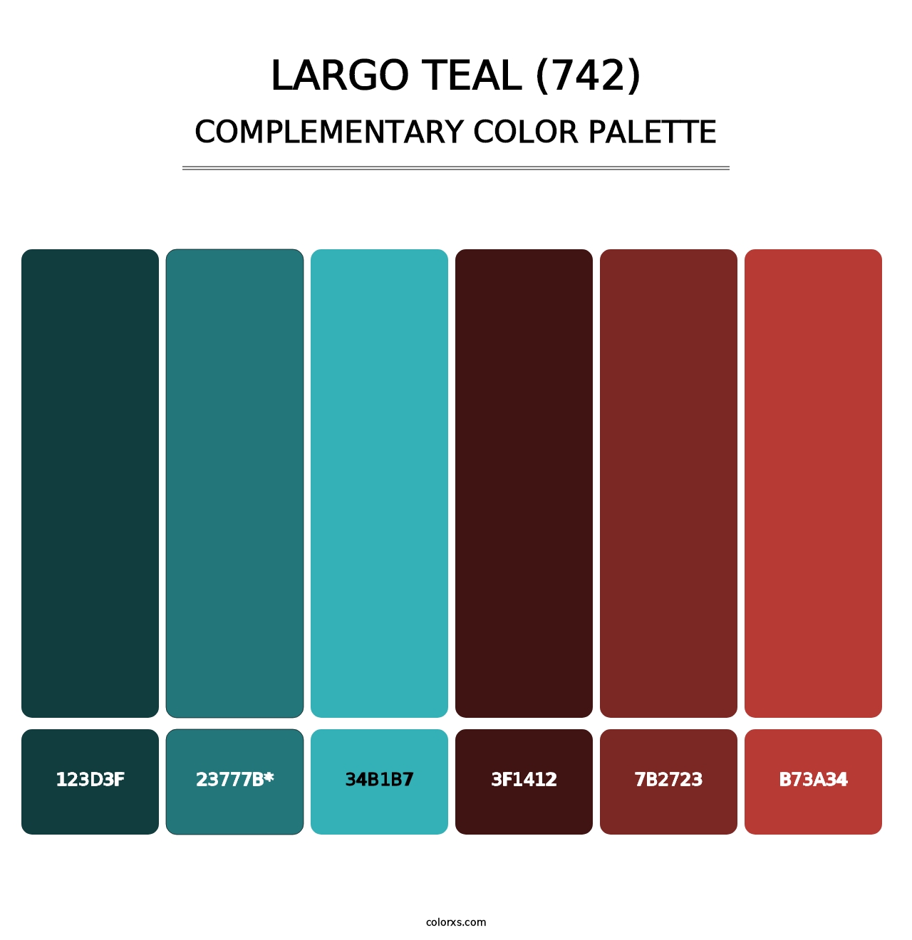Largo Teal (742) - Complementary Color Palette