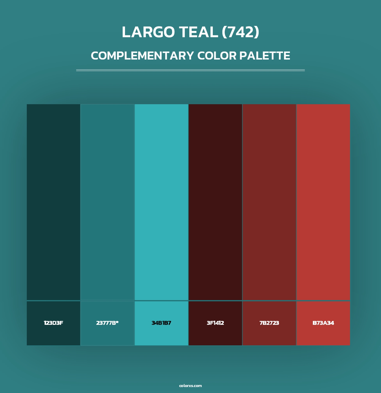 Largo Teal (742) - Complementary Color Palette