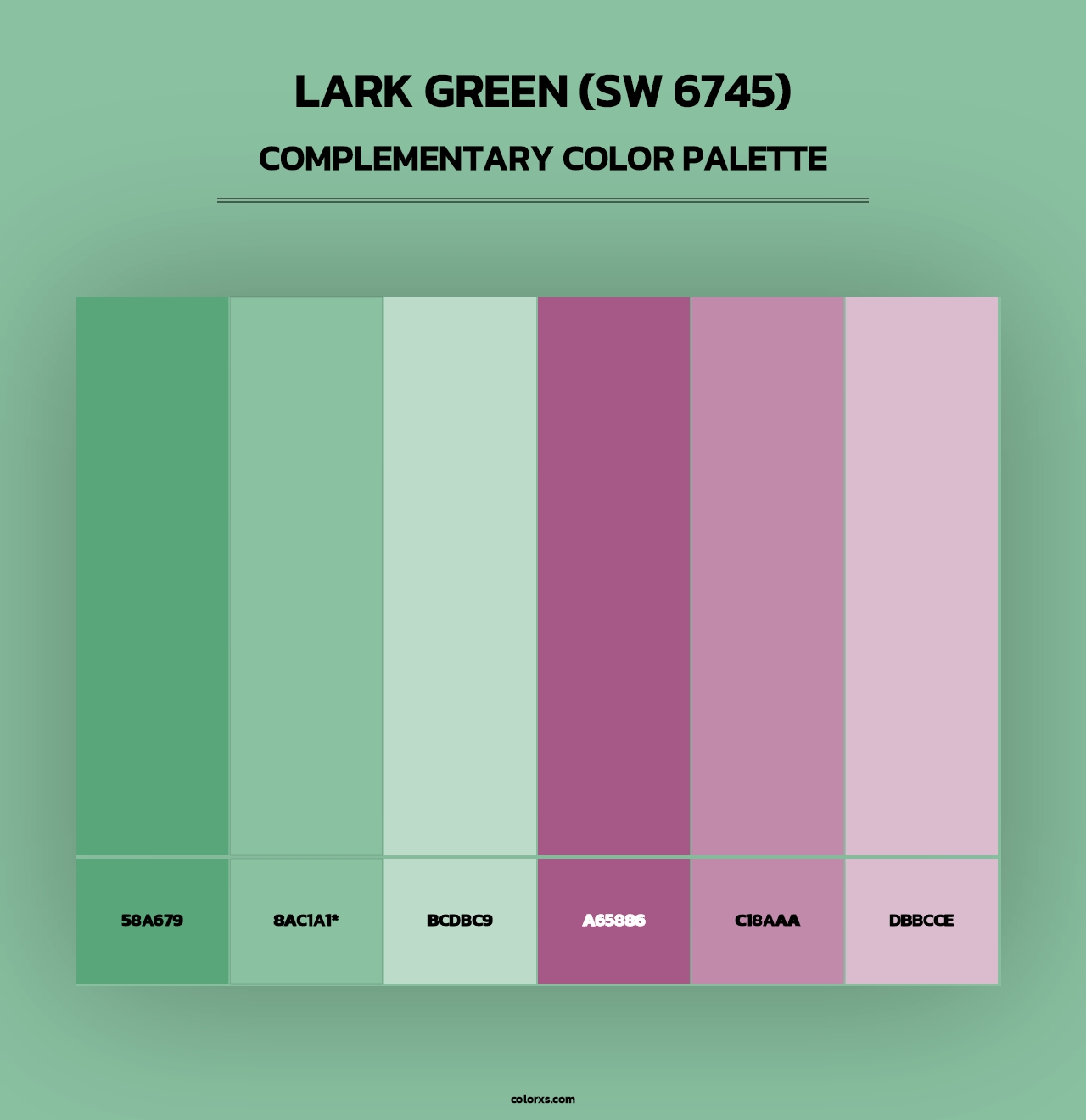 Lark Green (SW 6745) - Complementary Color Palette