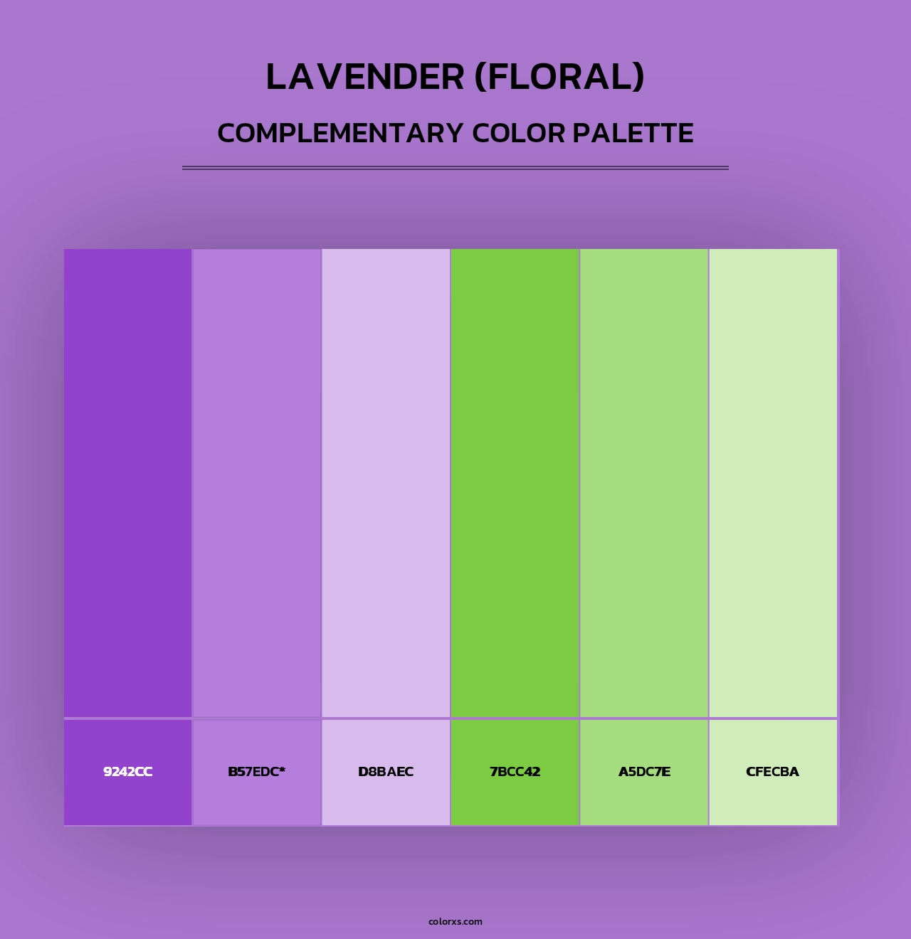 Lavender (Floral) - Complementary Color Palette