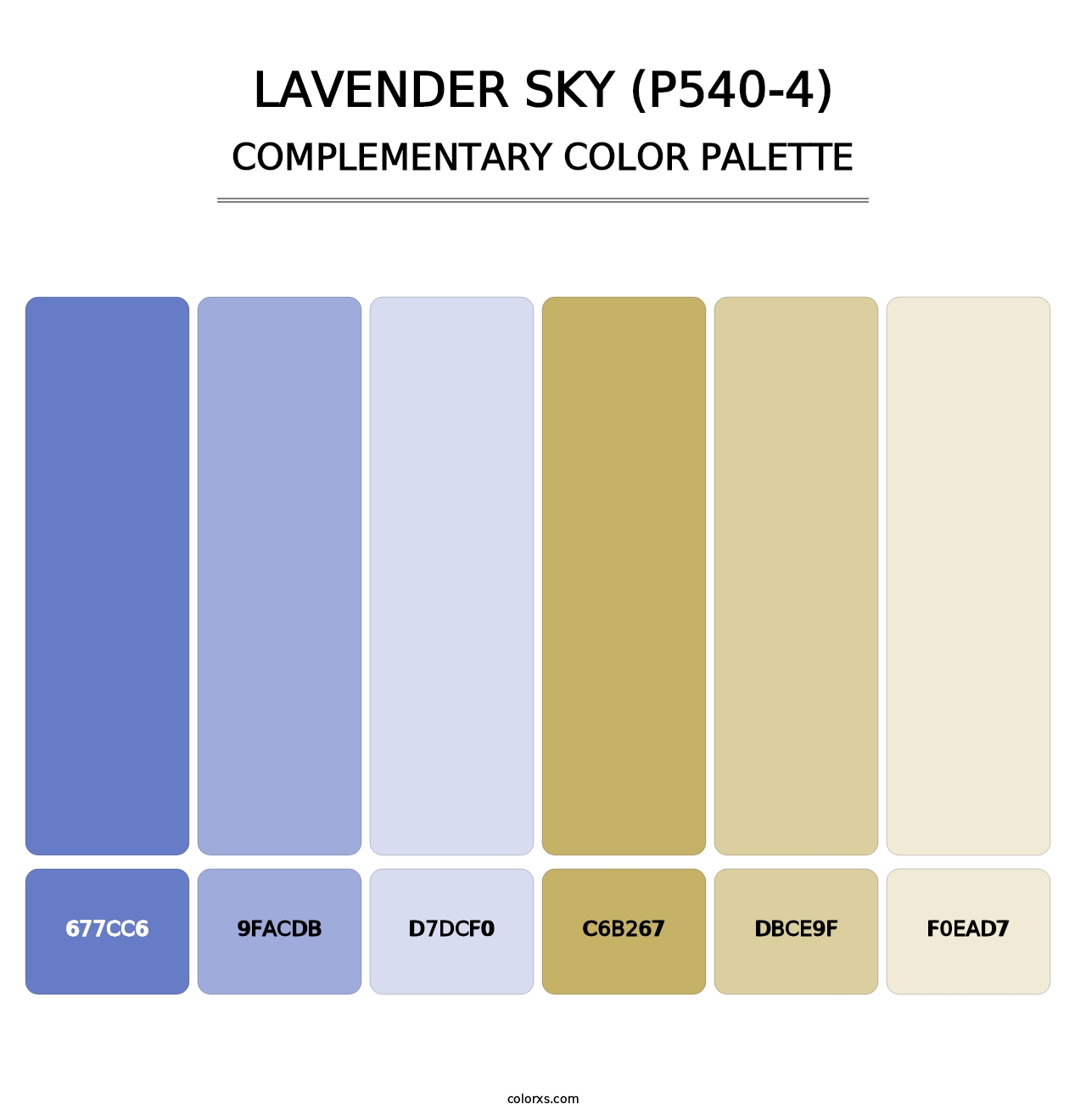 Lavender Sky (P540-4) - Complementary Color Palette