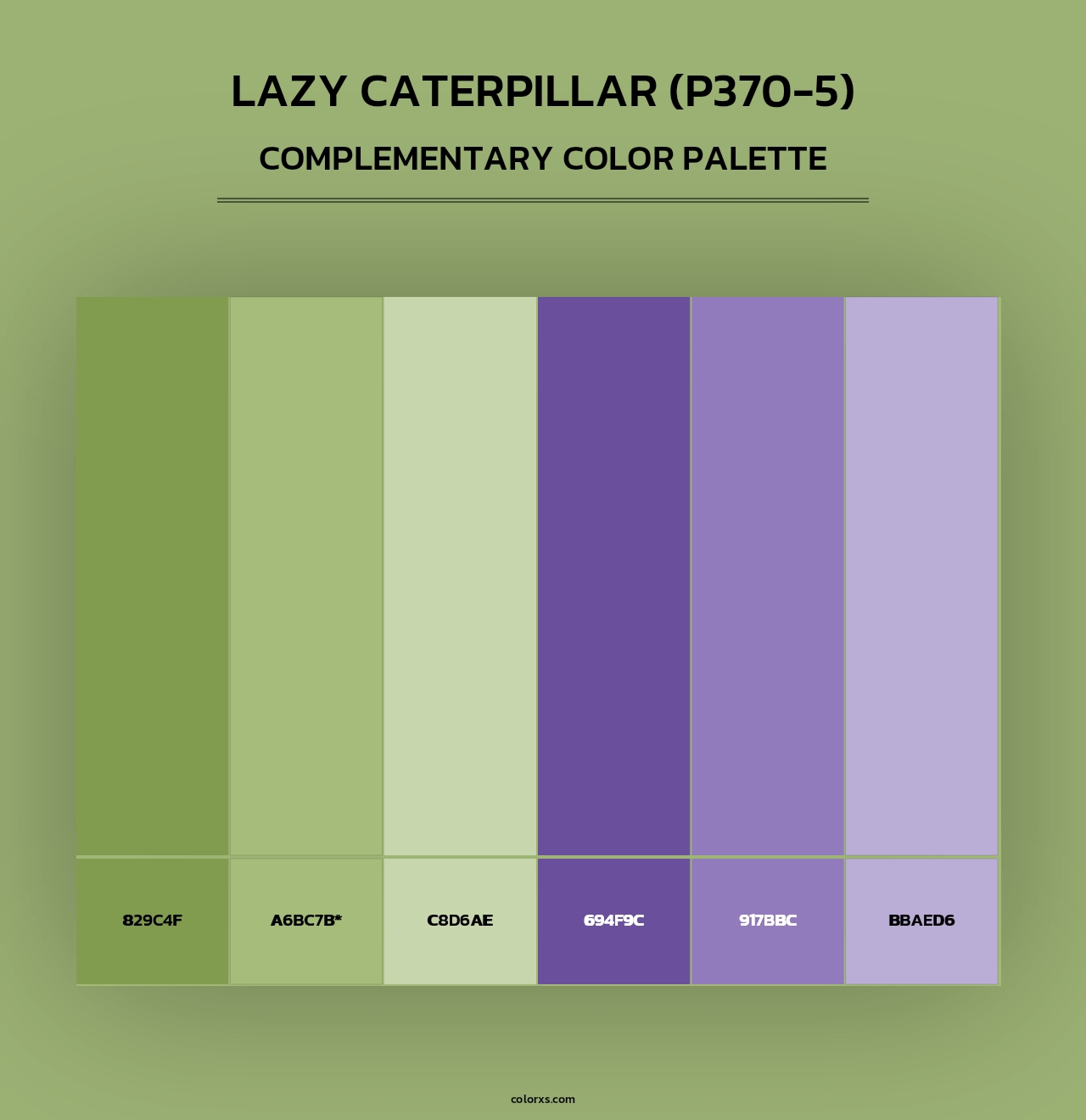 Lazy Caterpillar (P370-5) - Complementary Color Palette