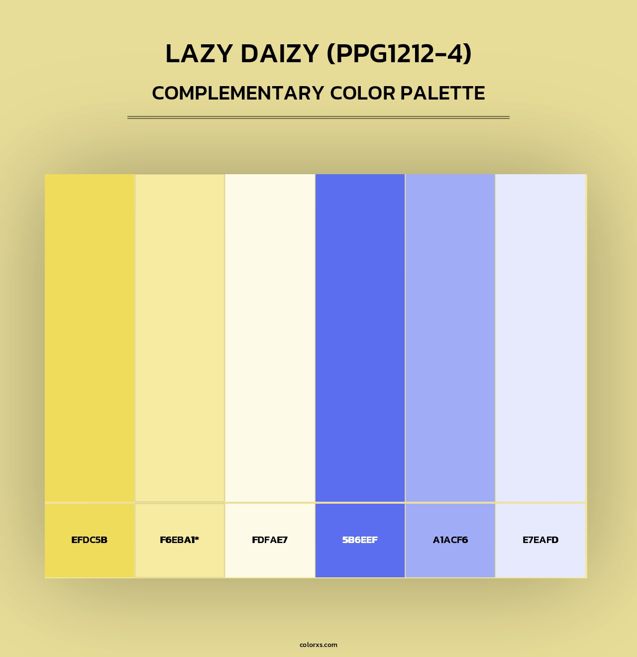 Lazy Daizy (PPG1212-4) - Complementary Color Palette