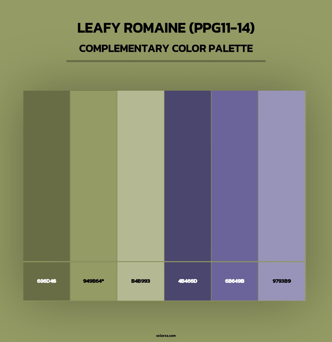 Leafy Romaine (PPG11-14) - Complementary Color Palette