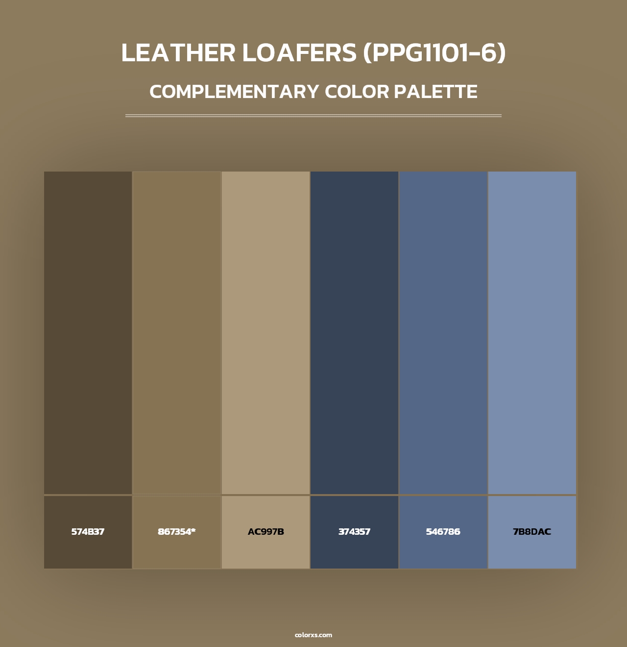 Leather Loafers (PPG1101-6) - Complementary Color Palette
