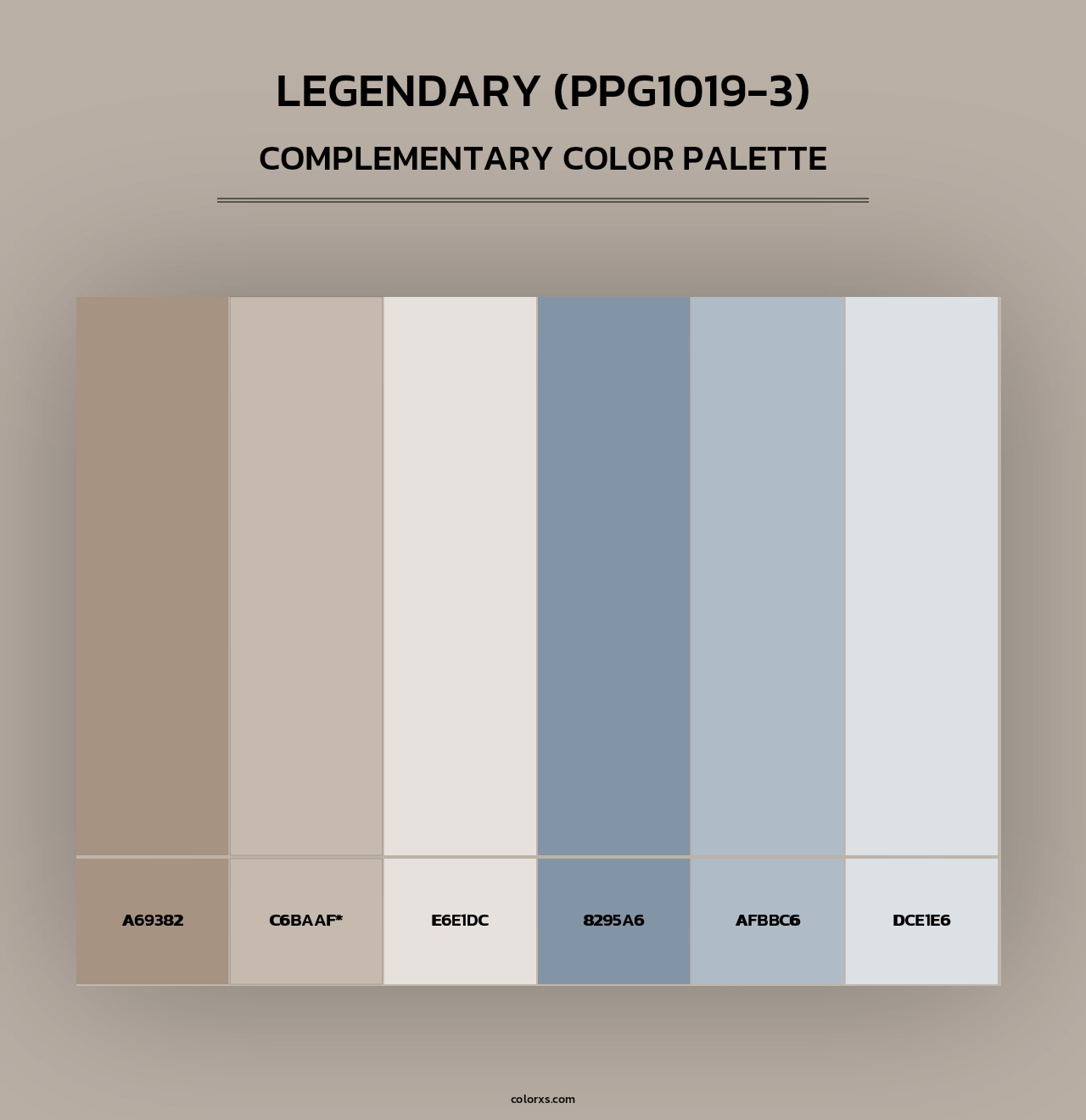 Legendary (PPG1019-3) - Complementary Color Palette