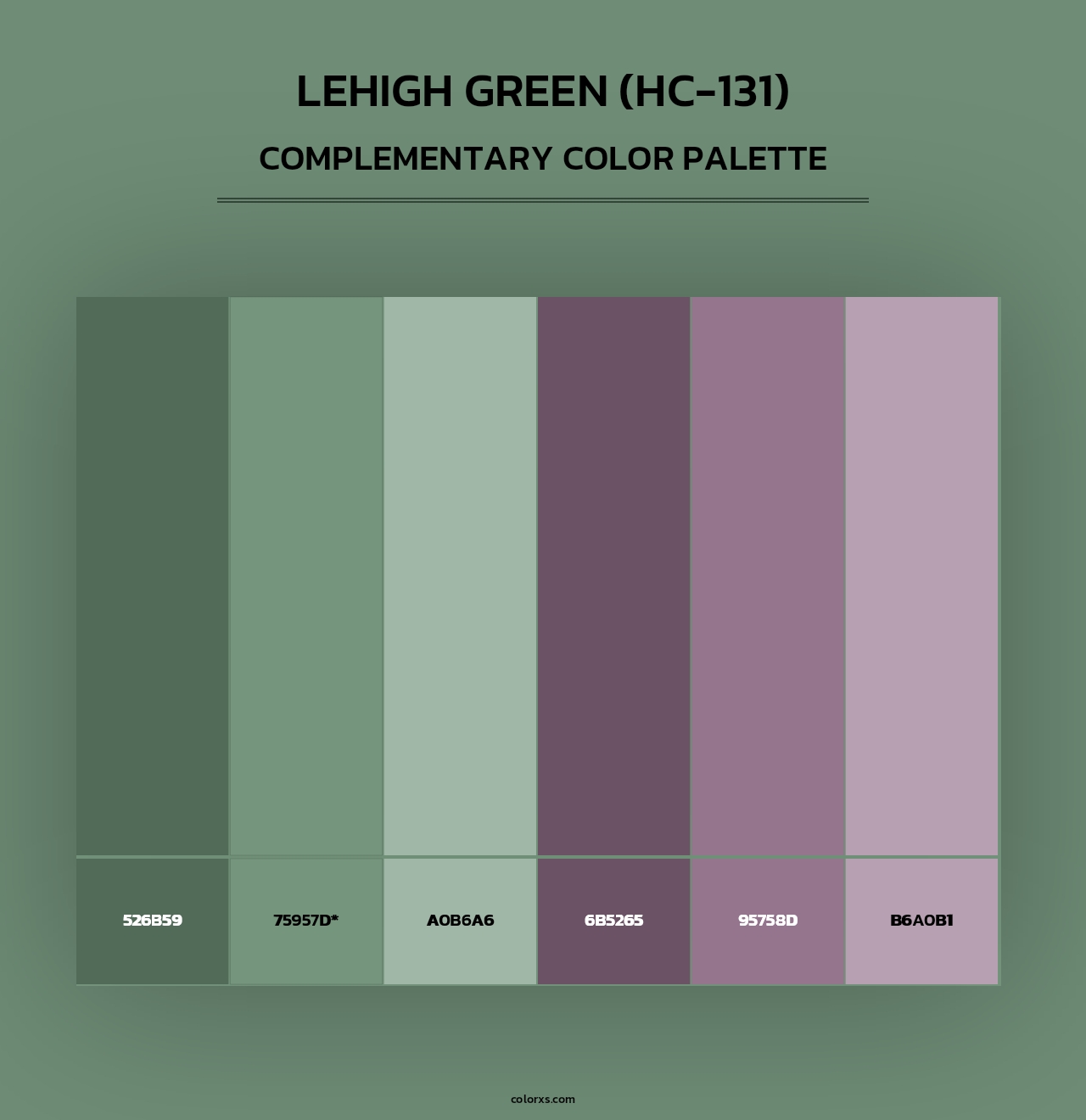Lehigh Green (HC-131) - Complementary Color Palette